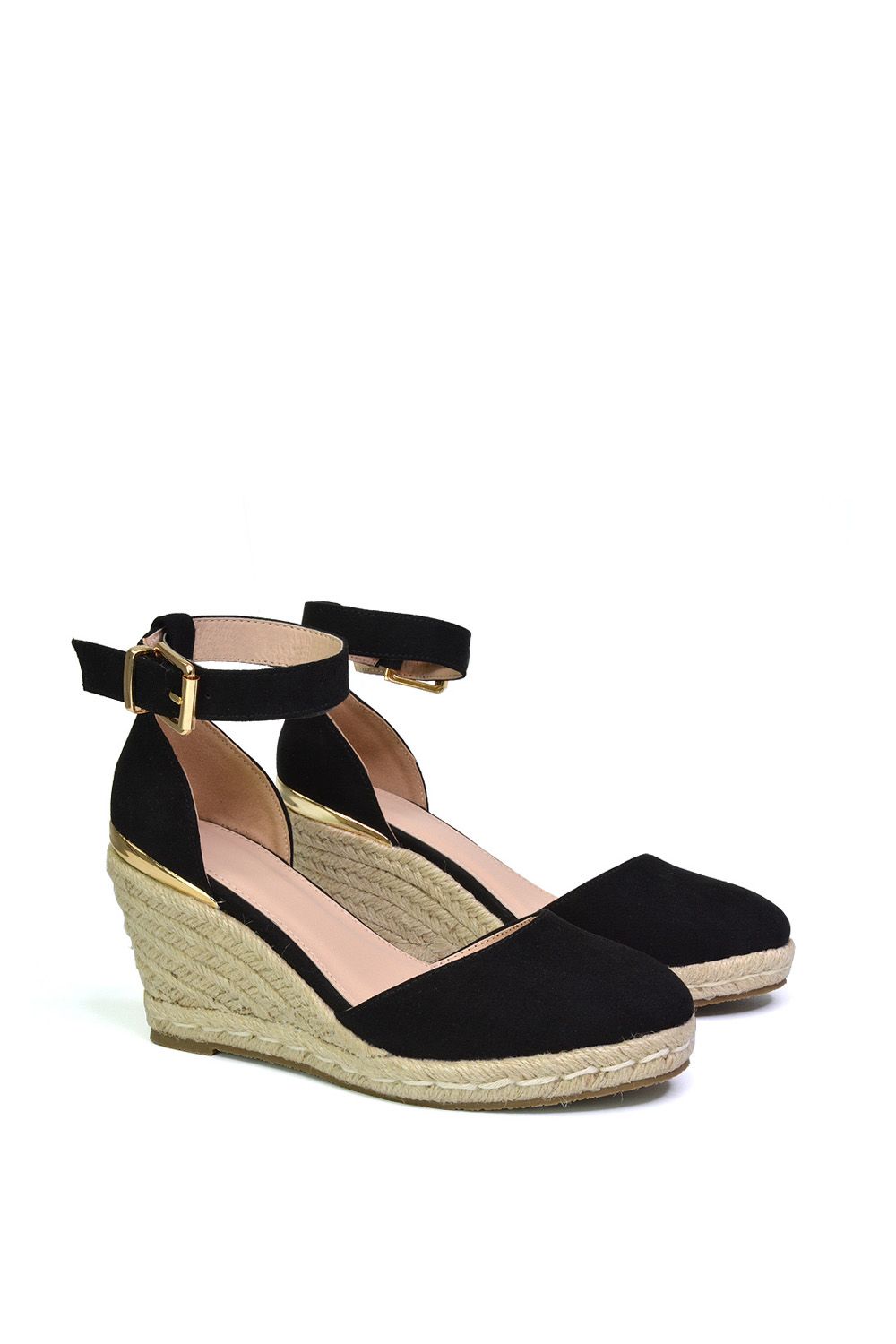 XY London 'Forest' Closed Toe Espadrille Wedge Heel Sandals image 4