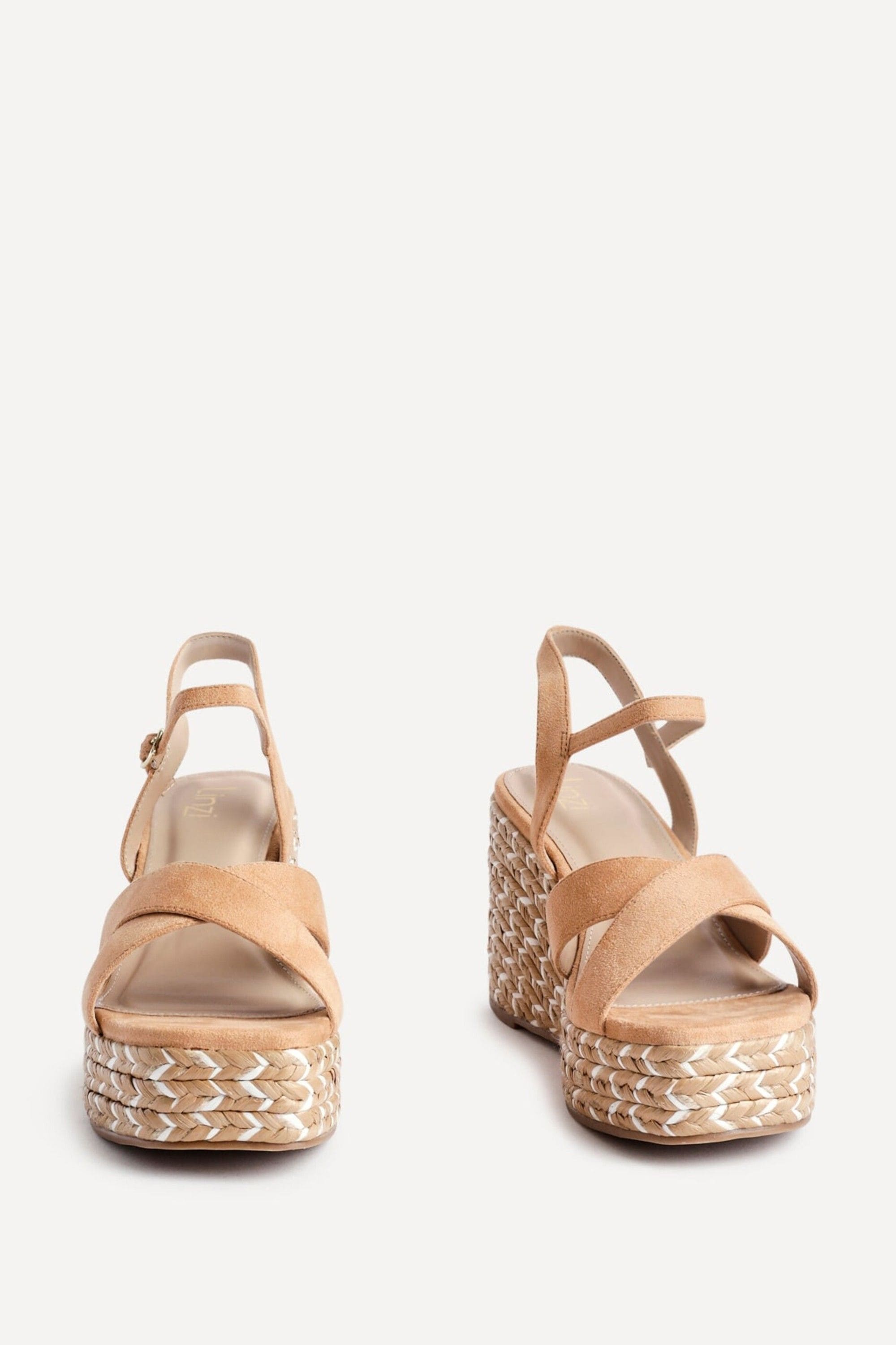 Linzi Leonie Tan Faux Suede Braided Wedge image 3