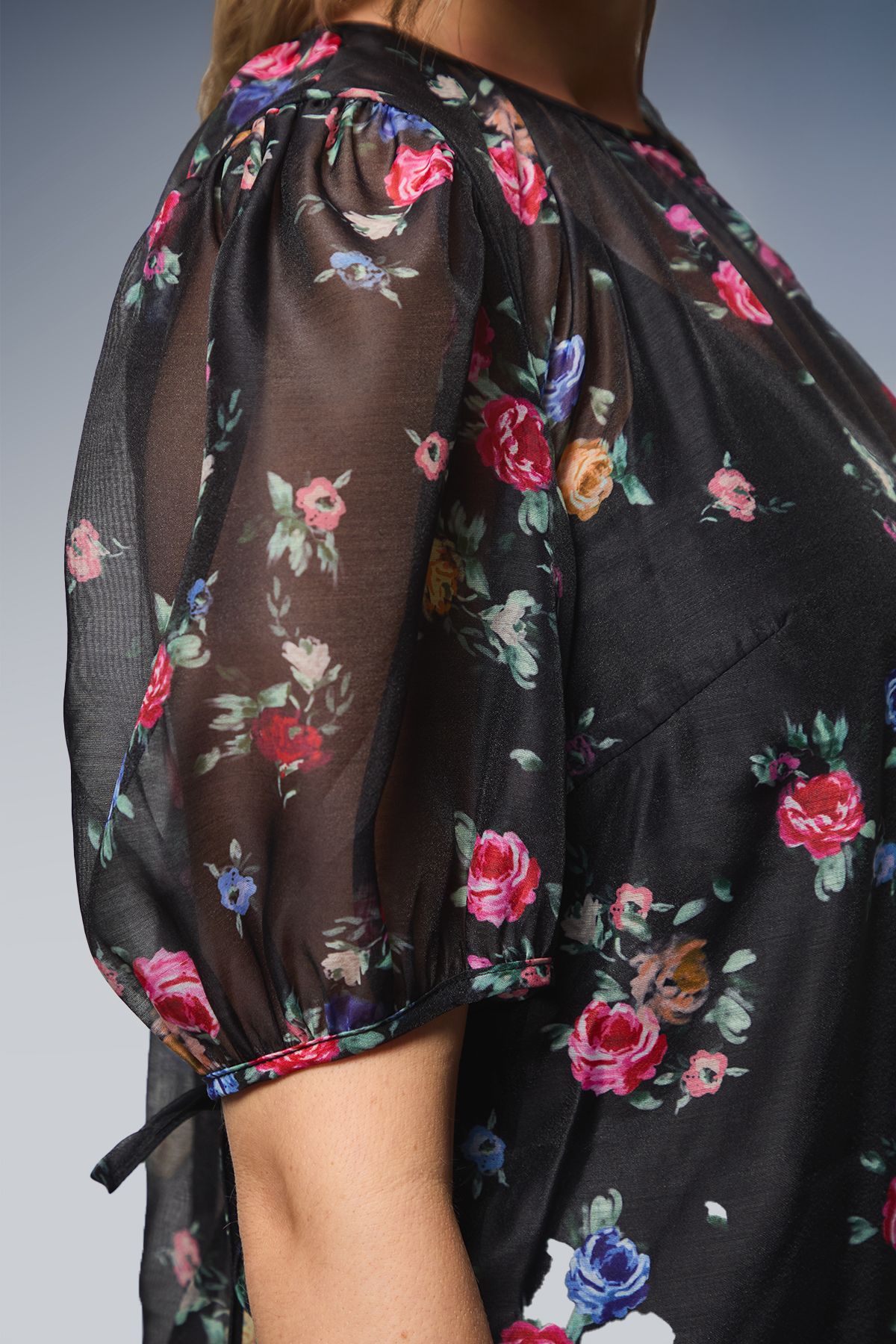 Dorothy Perkins DP Luxe Printed Organza Tiered Midaxi Dress Black image 5