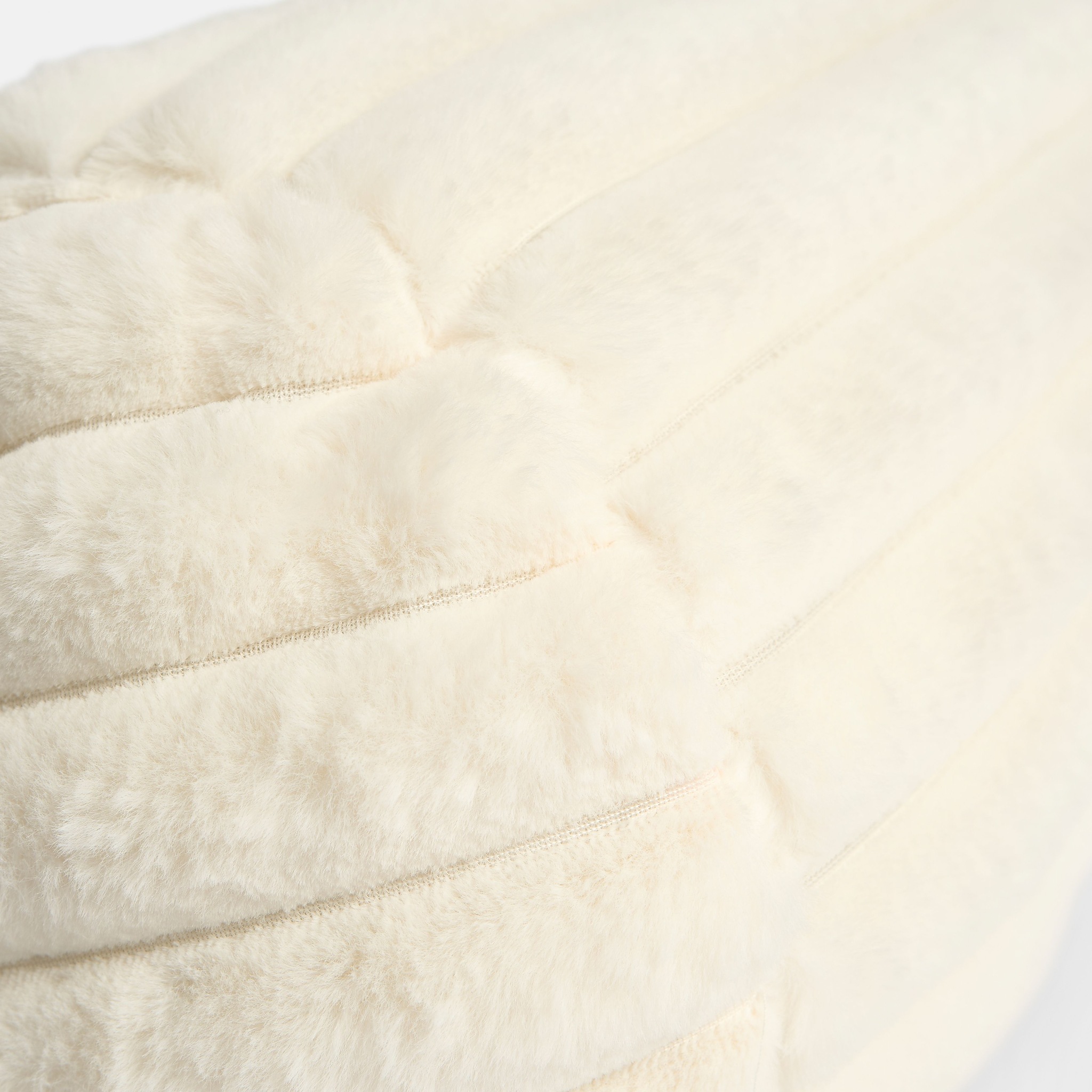 OHS Faux Fur Ribbed Round Bolster Cushion Neck Roll Pillow image 5