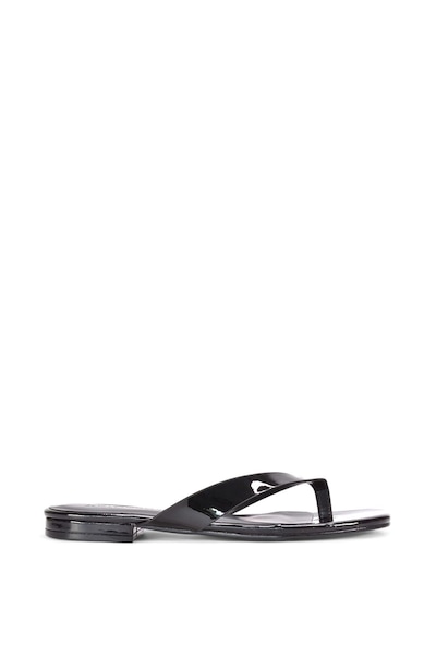 XY London 'Rio' Thong Strap Slip On Flip Flop Square Toe Slide
