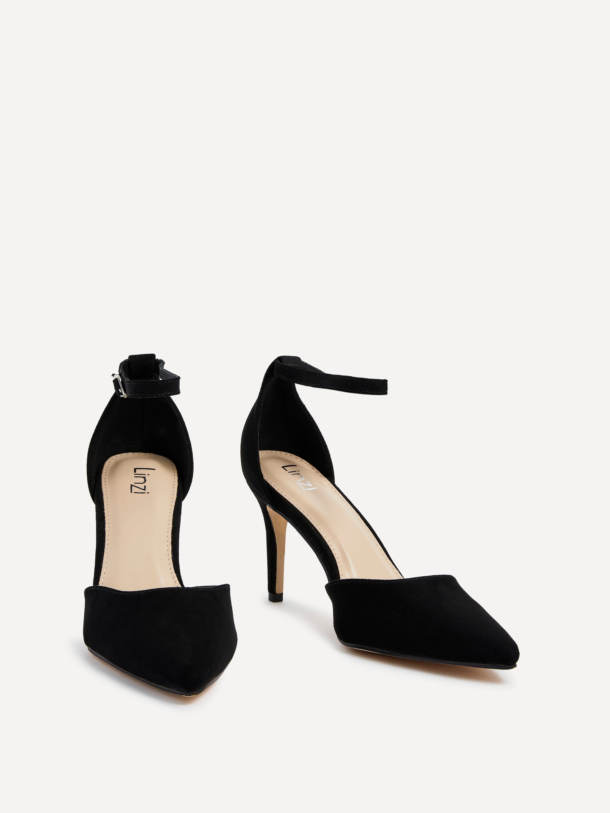 Linzi Maci Black Suede Stiletto Court Heel image 3