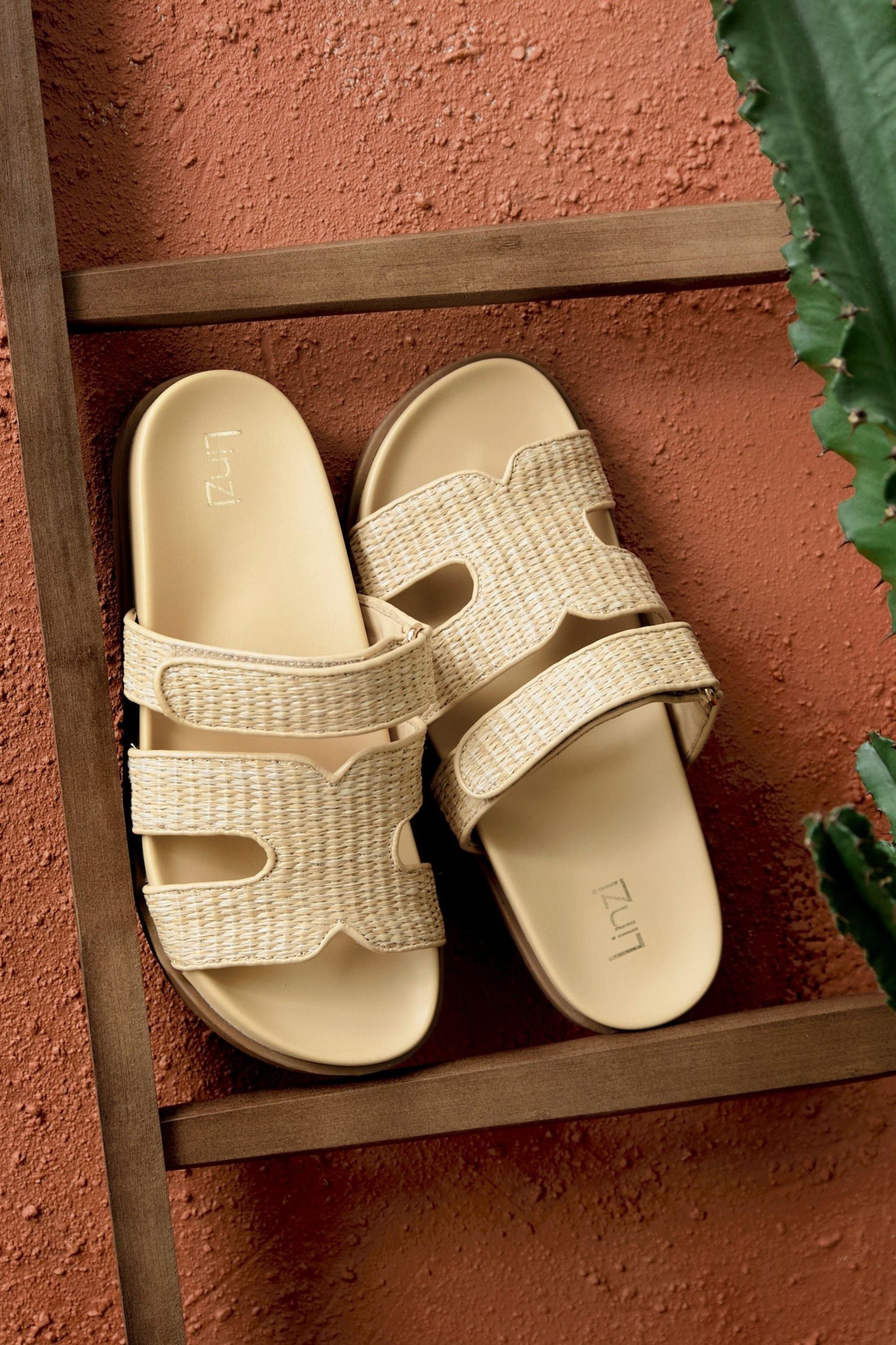 Linzi Avena Natural Flat Sandals image 6