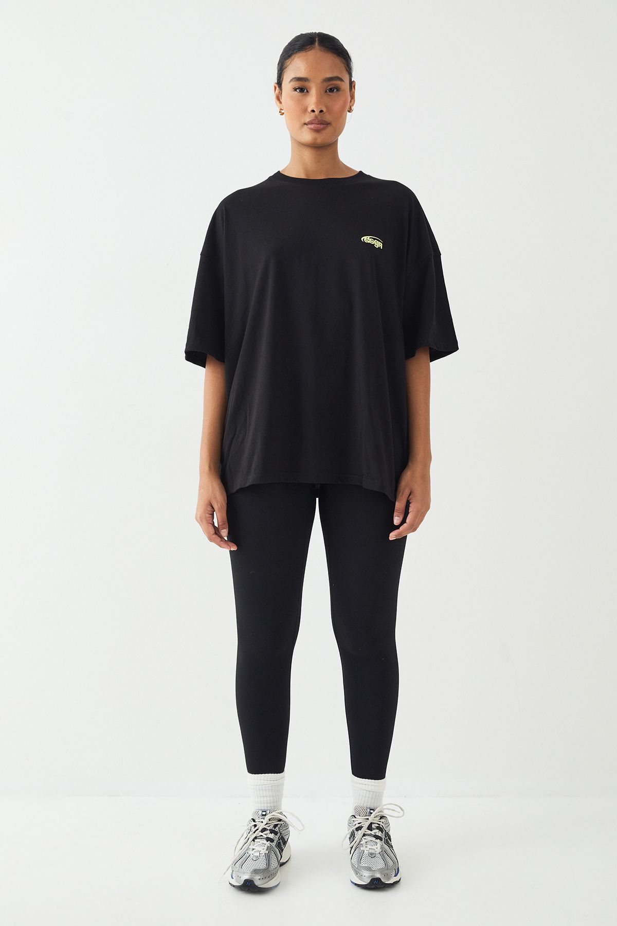 DSGN Studio DSGN Studio Run Club Oversized Printed T-Shirt Black image 5
