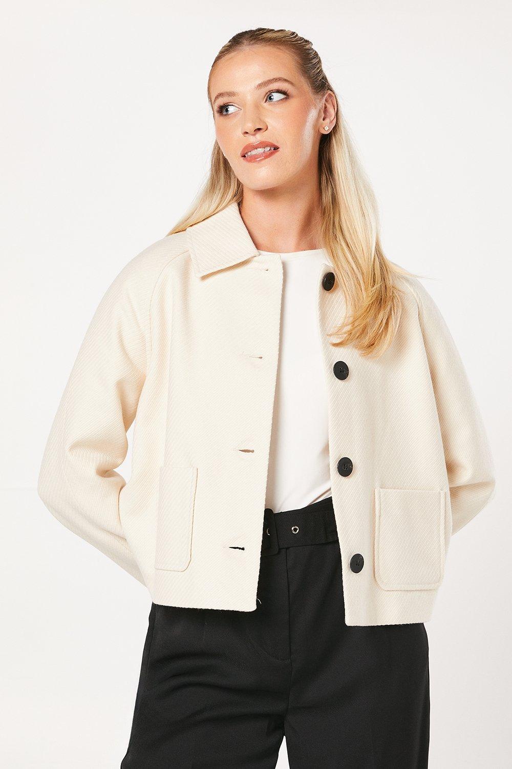 Dorothy Perkins Cropped Jacket Ivory image 4