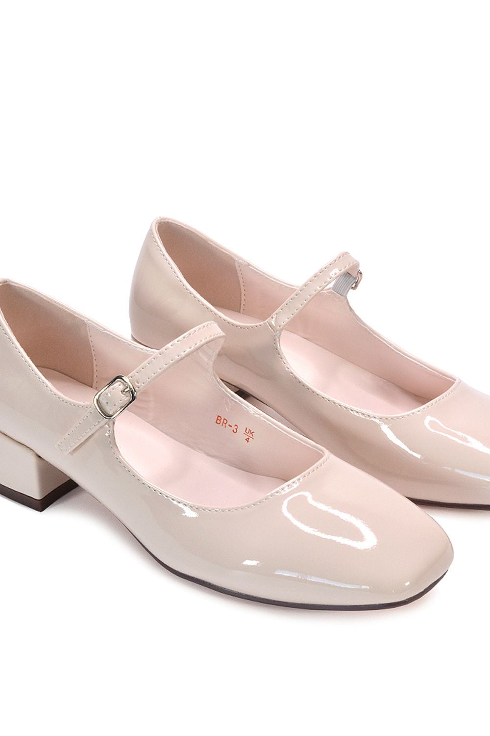 XY London 'Jenna' Mary Jane Square Toe Low Heel Buckle Strap Court Shoes image 5