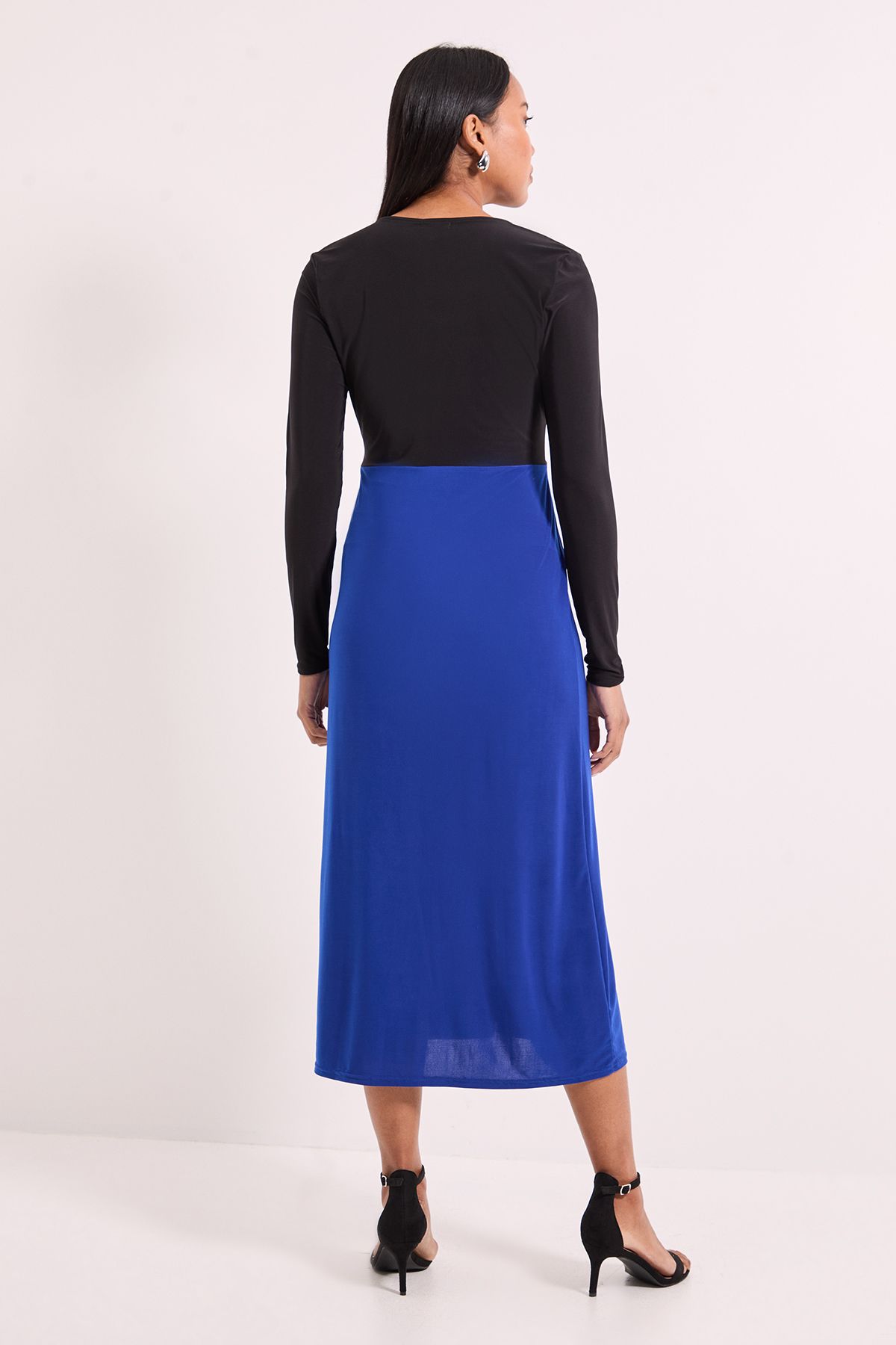 Principles Twist Knot Detail Jersey Midi Dress Cobalt image 3