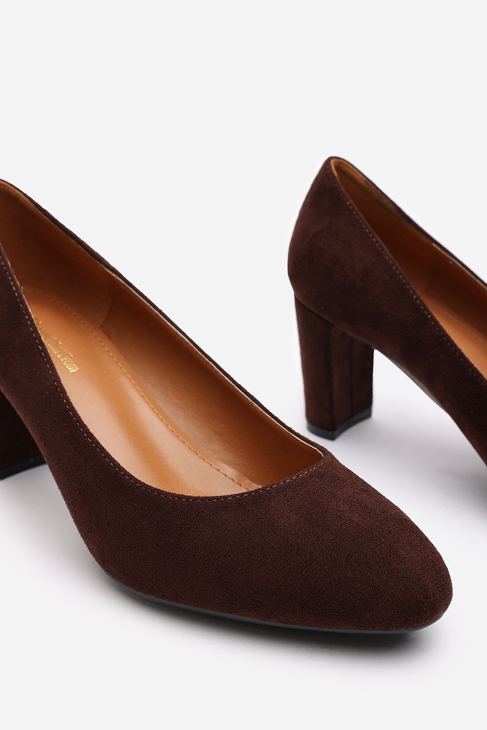 Where's That From 'Nolan' Wide Fit Suede Mid Block Heel Court Shoe With Rounded Toe image 4