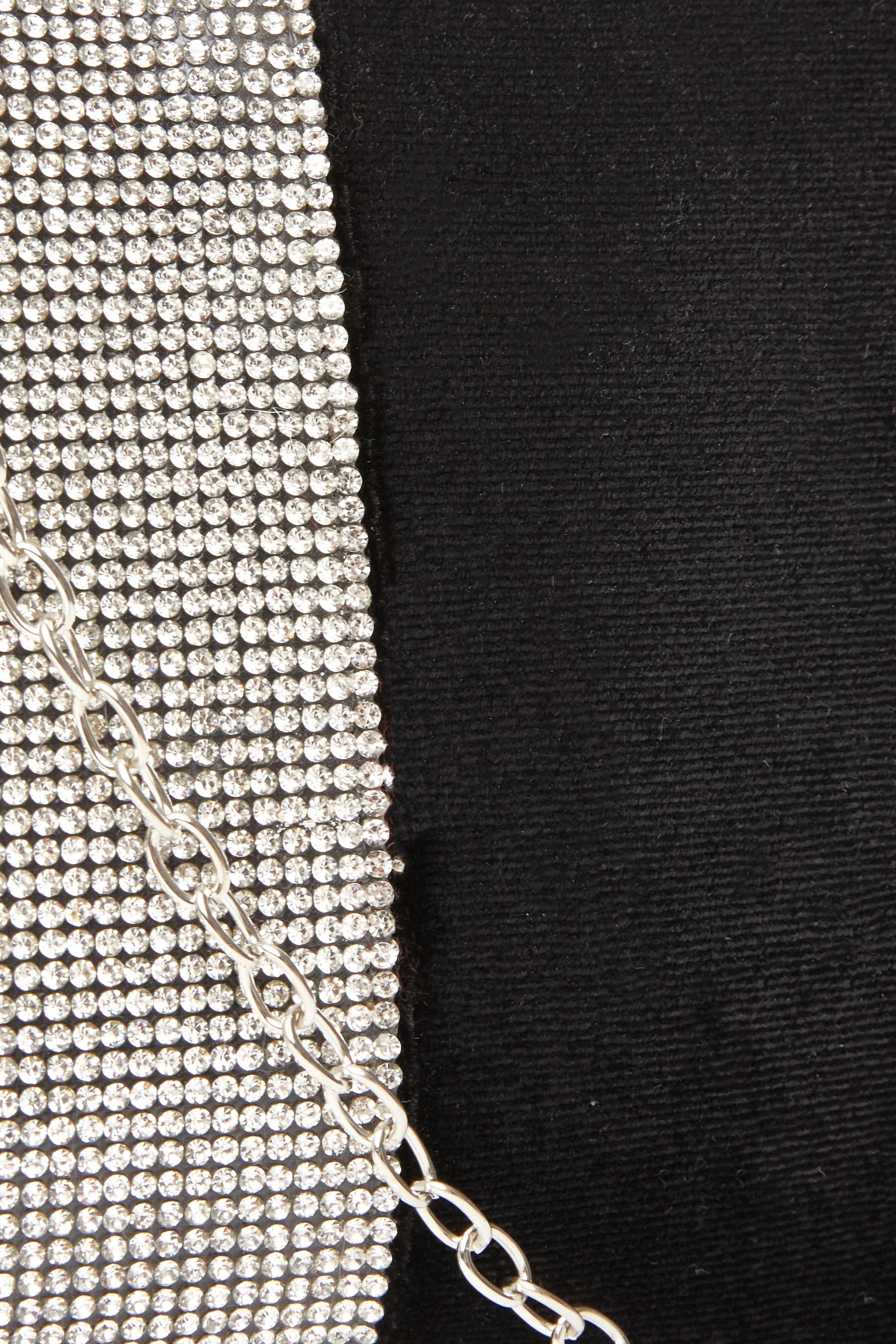 Quiz Black Diamante Bow Clutch Bag image 5