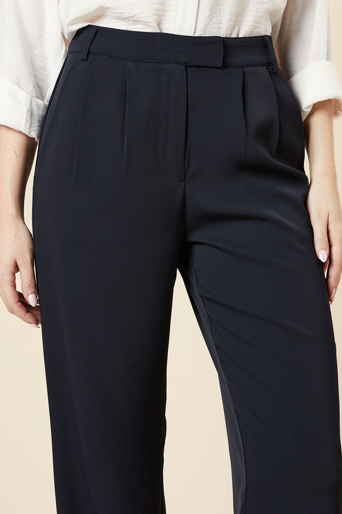 Dorothy Perkins Straight Leg Trousers Navy image 2