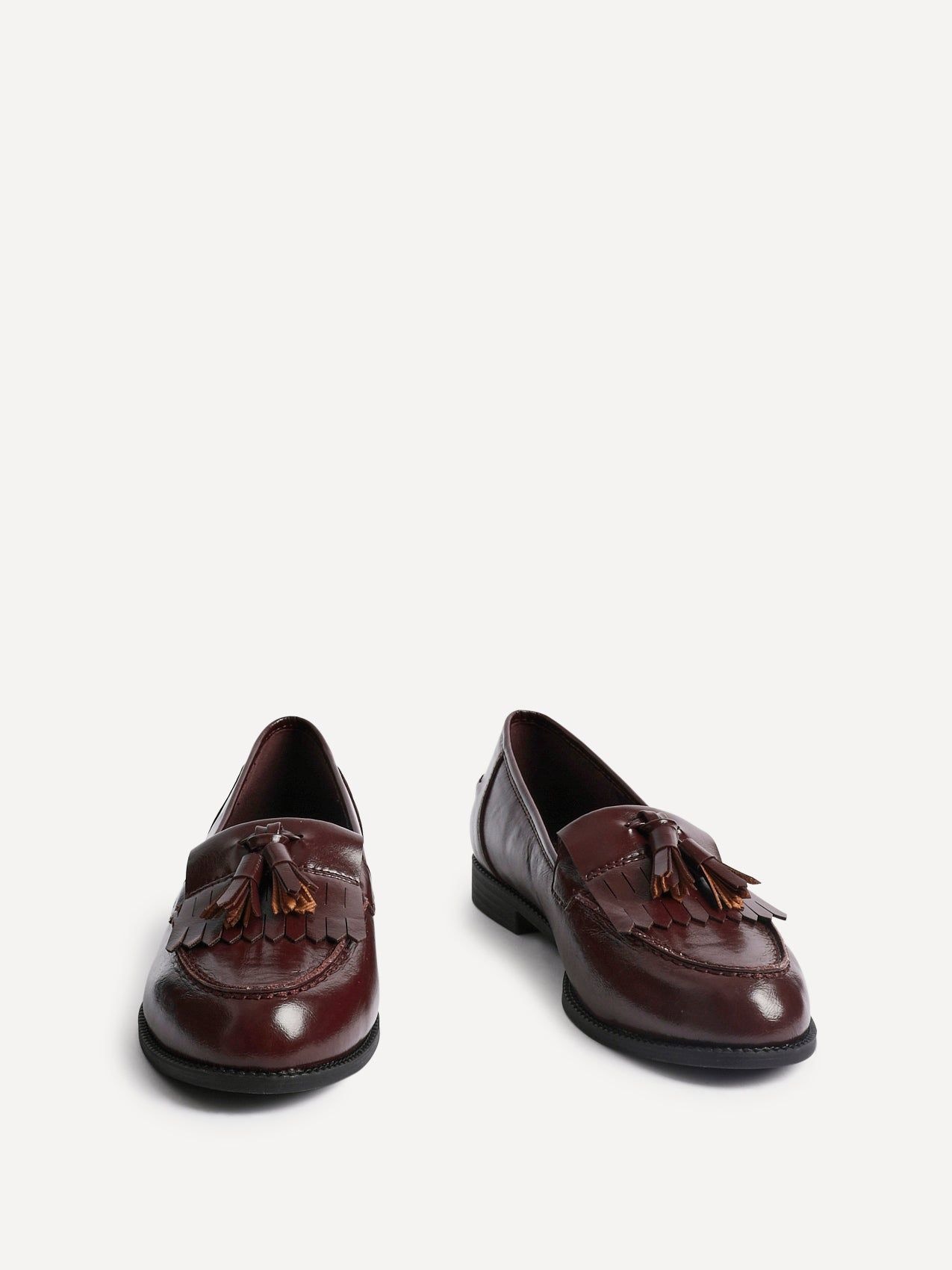Linzi Rosemary Burgundy Faux Leather Classic Slip On Loafer image 3