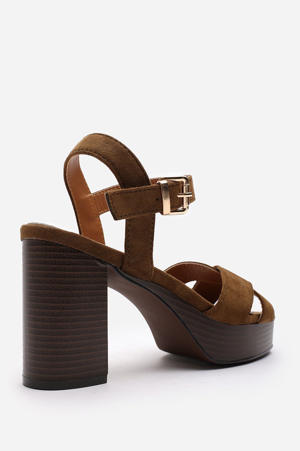 Where's That From 'Yvette' Suede Cross Over Platform Sandals With Buckle Strap image 6