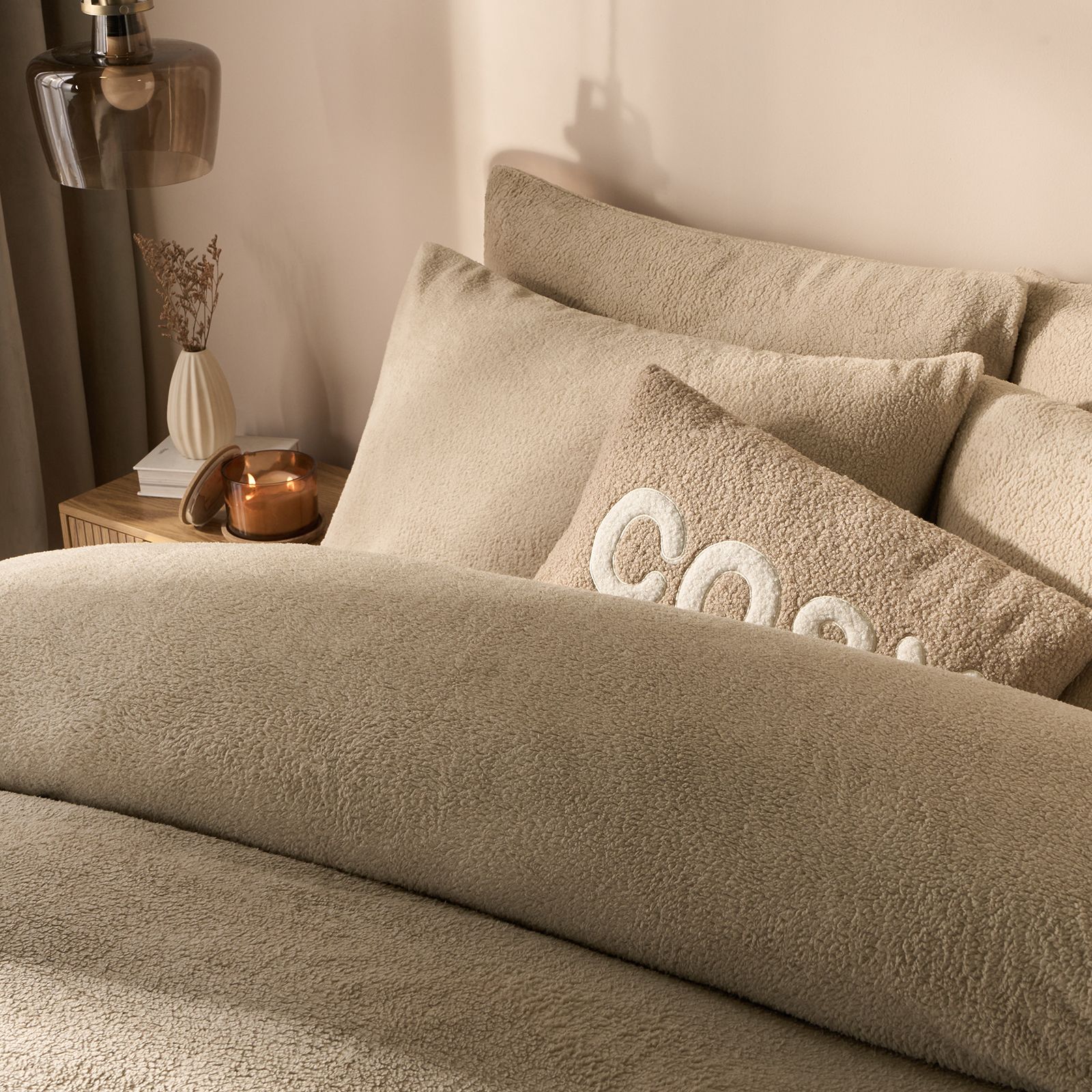 OHS Thermal Soft Teddy Fleece Duvet Cover Bedding Set image 2