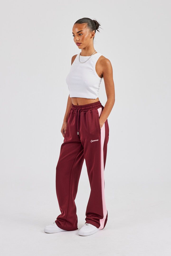 Cernucci Contrast Panel Track Pant - Burgundy image 10