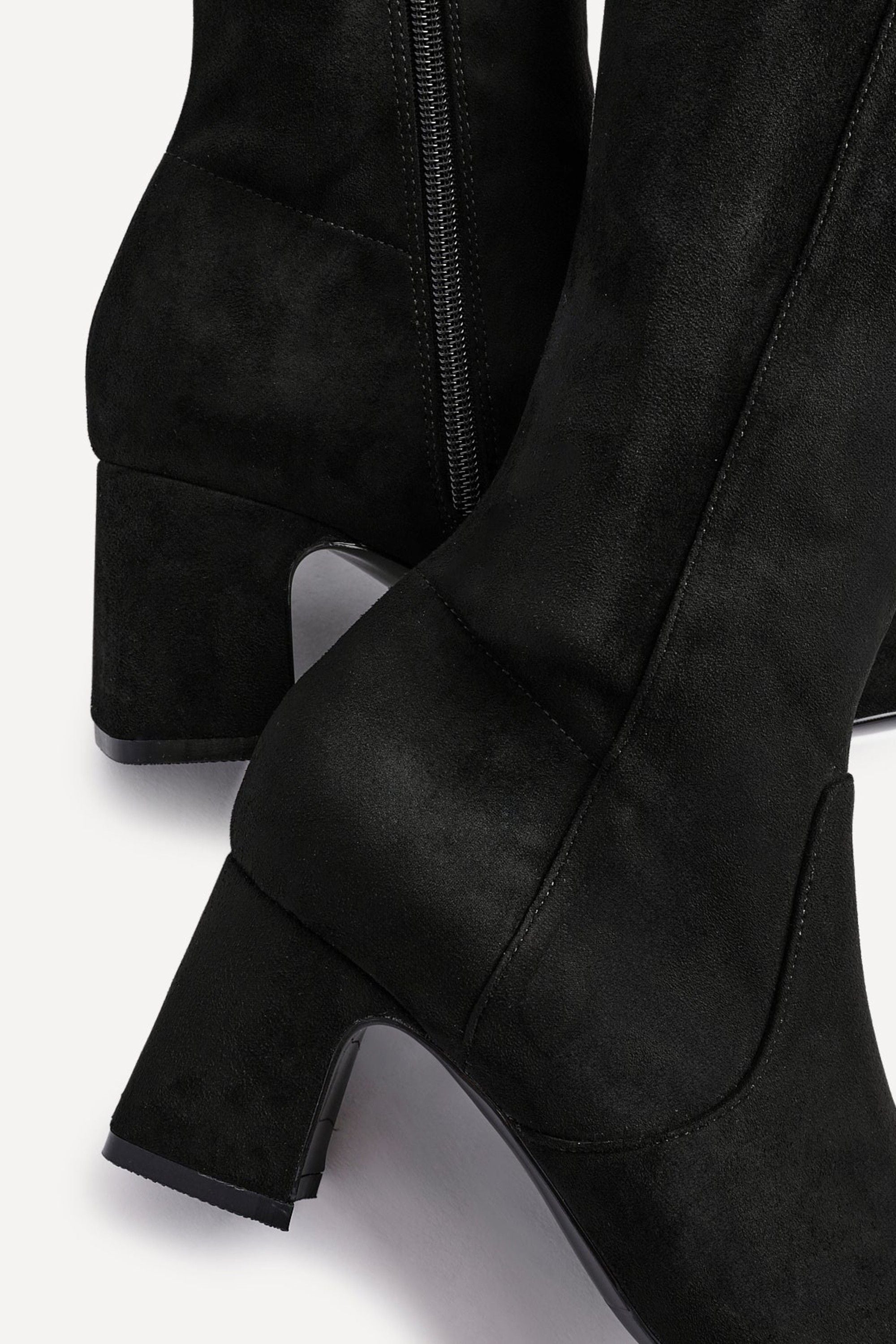 Linzi Slate Black Faux Suede Knee High Boot image 4