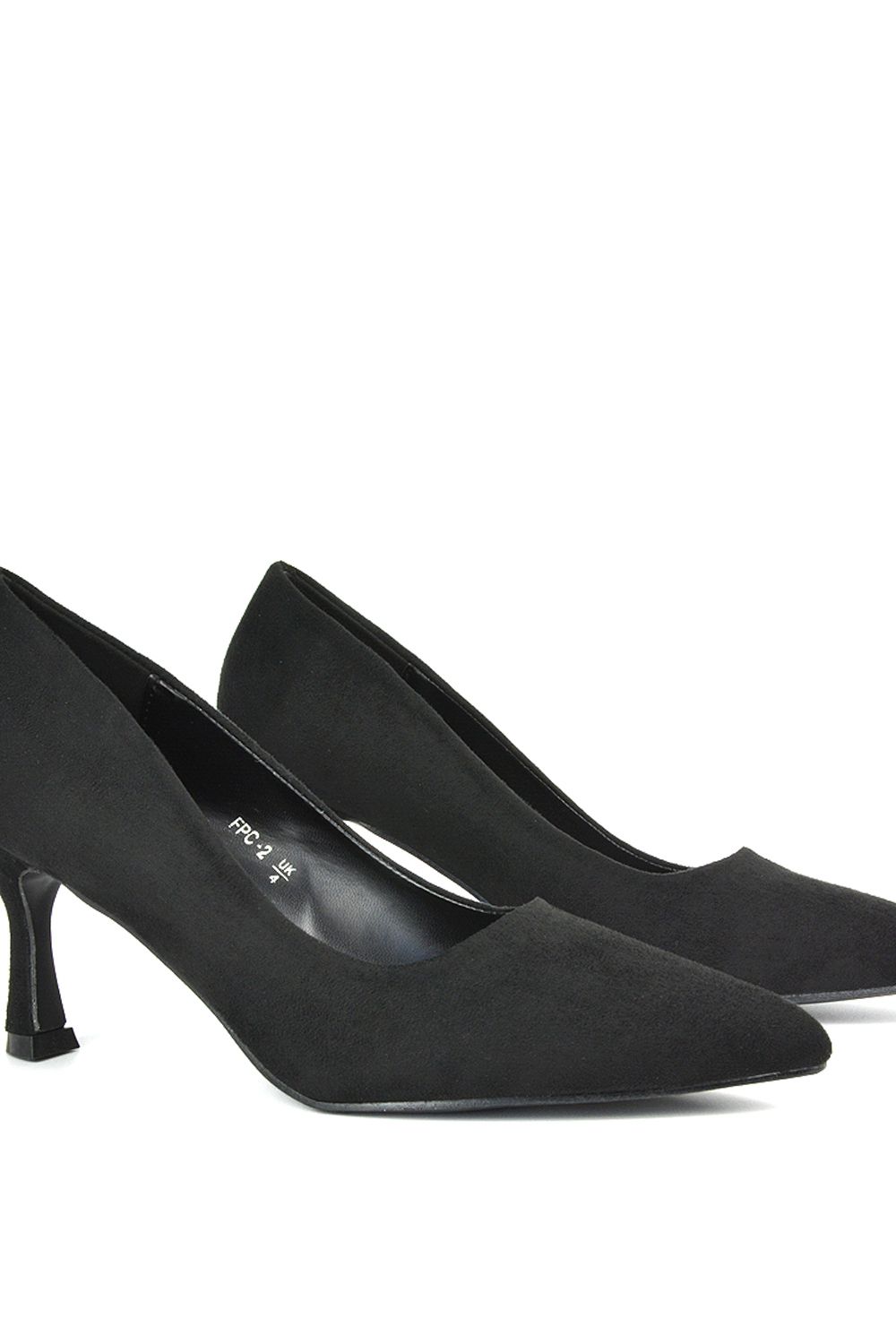 XY London 'Lisa' Slip On Pointed Toe Court Shoe Pumps With Stiletto Mid Heel image 7