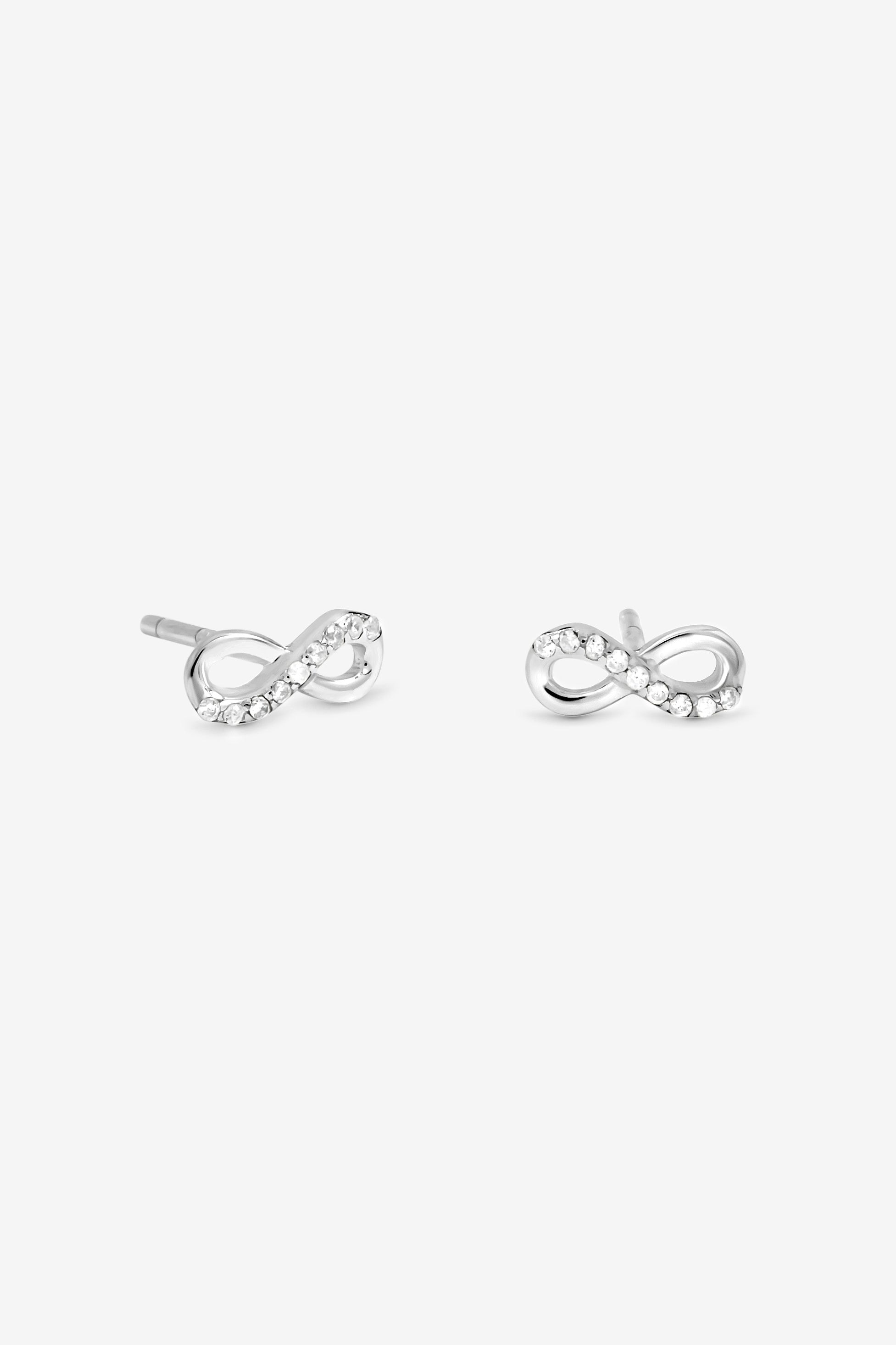 Simply Silver Sterling Silver 925 Cubic Zirconia Infinity Earrings - Gift Cracker image 2