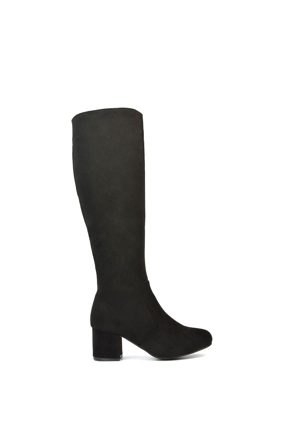 XY London 'Honey' Knee High Boots with Mid Block Heel and Inside Zip image 1