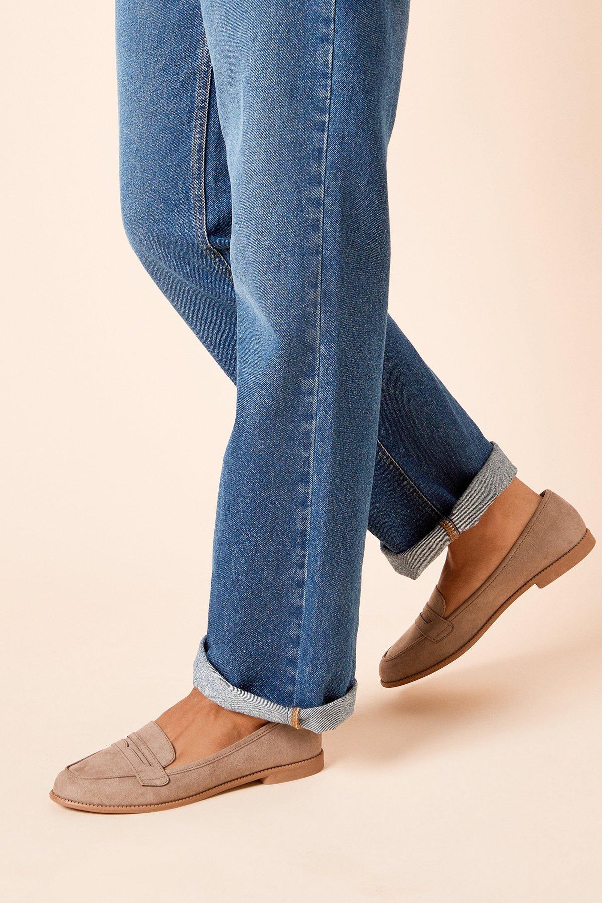 Dorothy Perkins (S) Lara Penny Loafers Taupe image 3