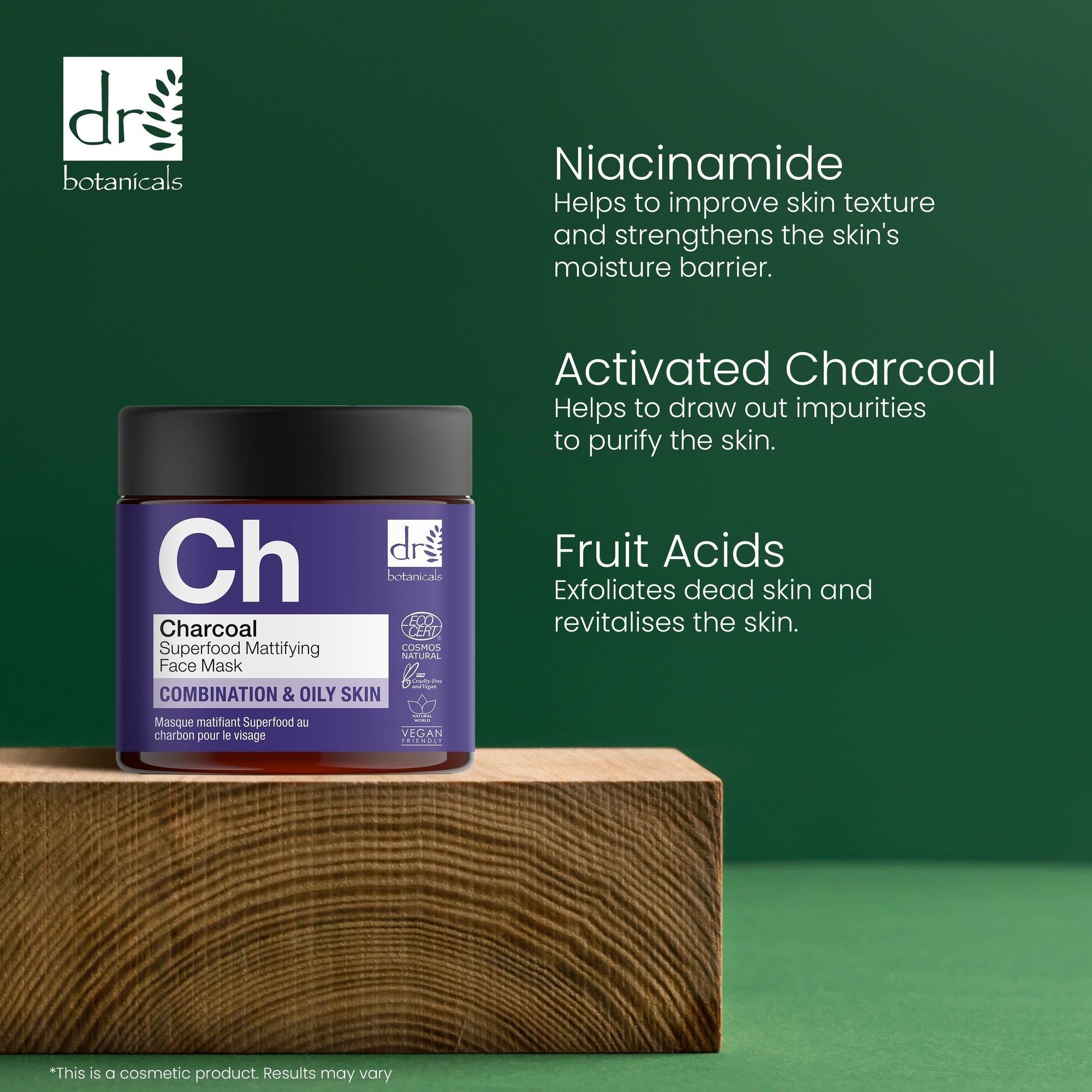 Dr. Botanicals Charcoal Superfood Mattifying Face Mask 60ml image 6