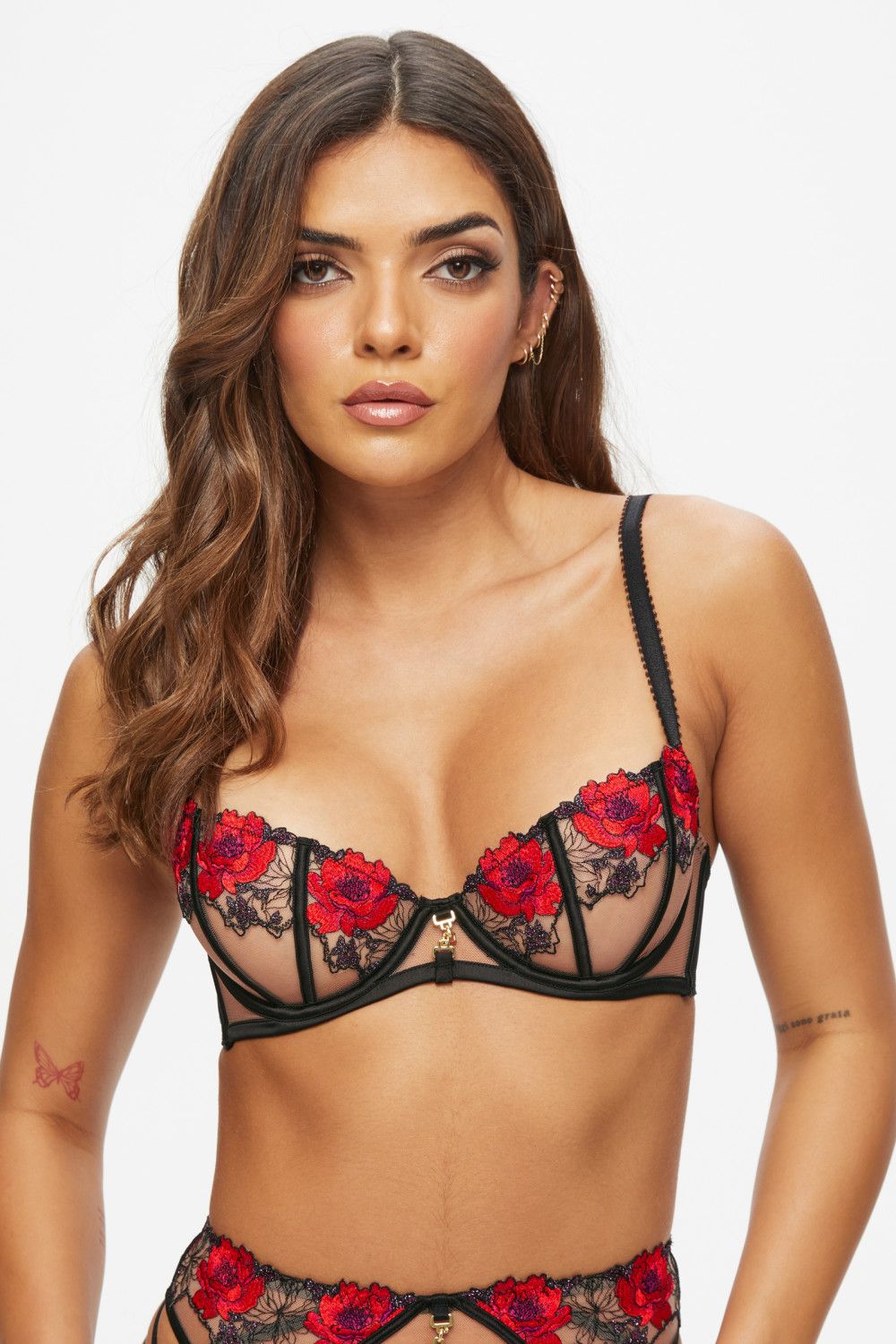 Ann Summers Caged Rose Non Padded Balcony Bra image 3