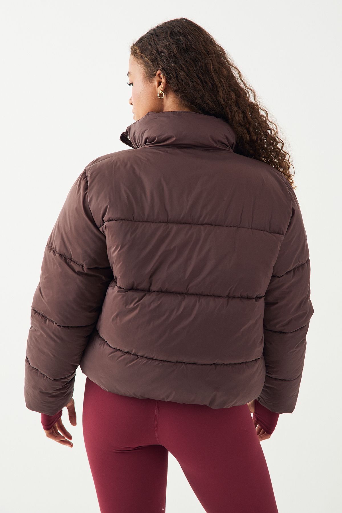 DSGN Studio DSGN Studio Sport Zip Through Puffer Coat Chocolate image 2