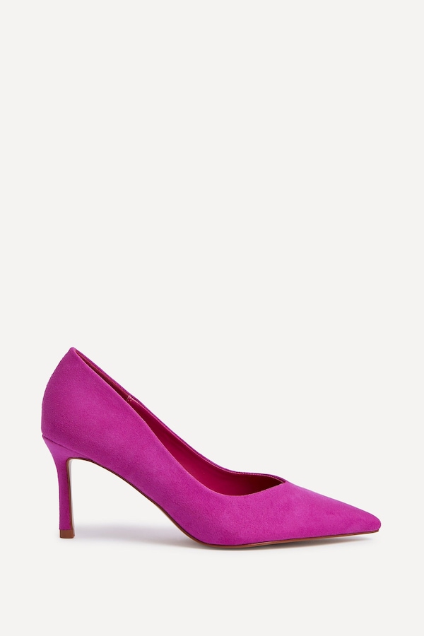Linzi Classic Fuchsia Faux Suede Court Heels