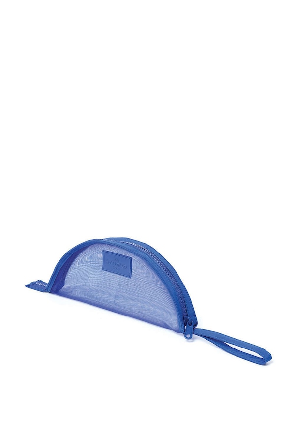 The Flat Lay Co Mesh Lunar Flat Lay Makeup Pouch - Cobalt Blue Multi