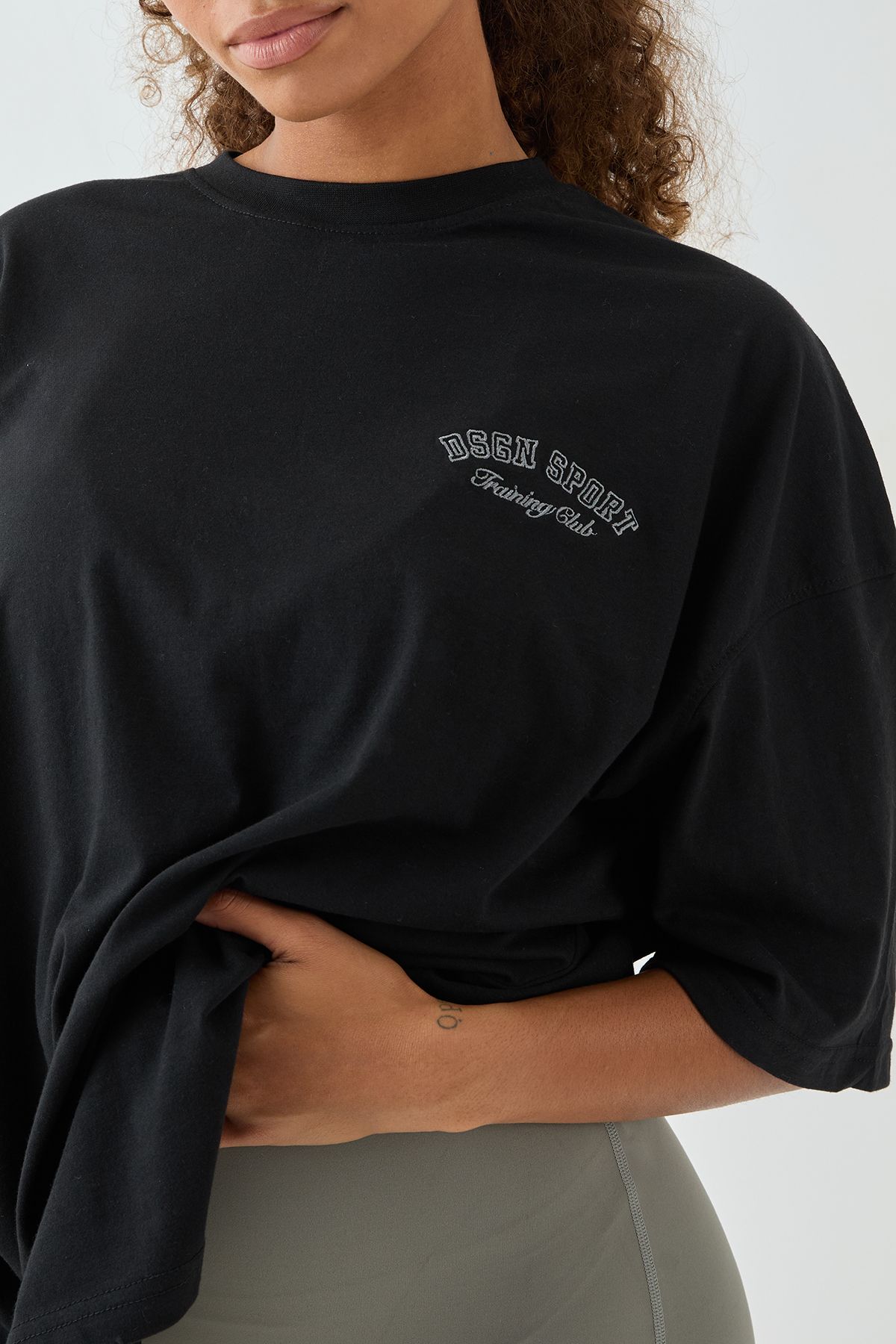 DSGN Studio DSGN Studio Sport Training Club Oversized T-Shirt Black image 4