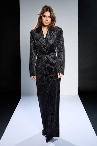 RUNWAY 1.8.1.8 Runway 1.8.1.8 Croc Jacquard Velvet Trouser Black