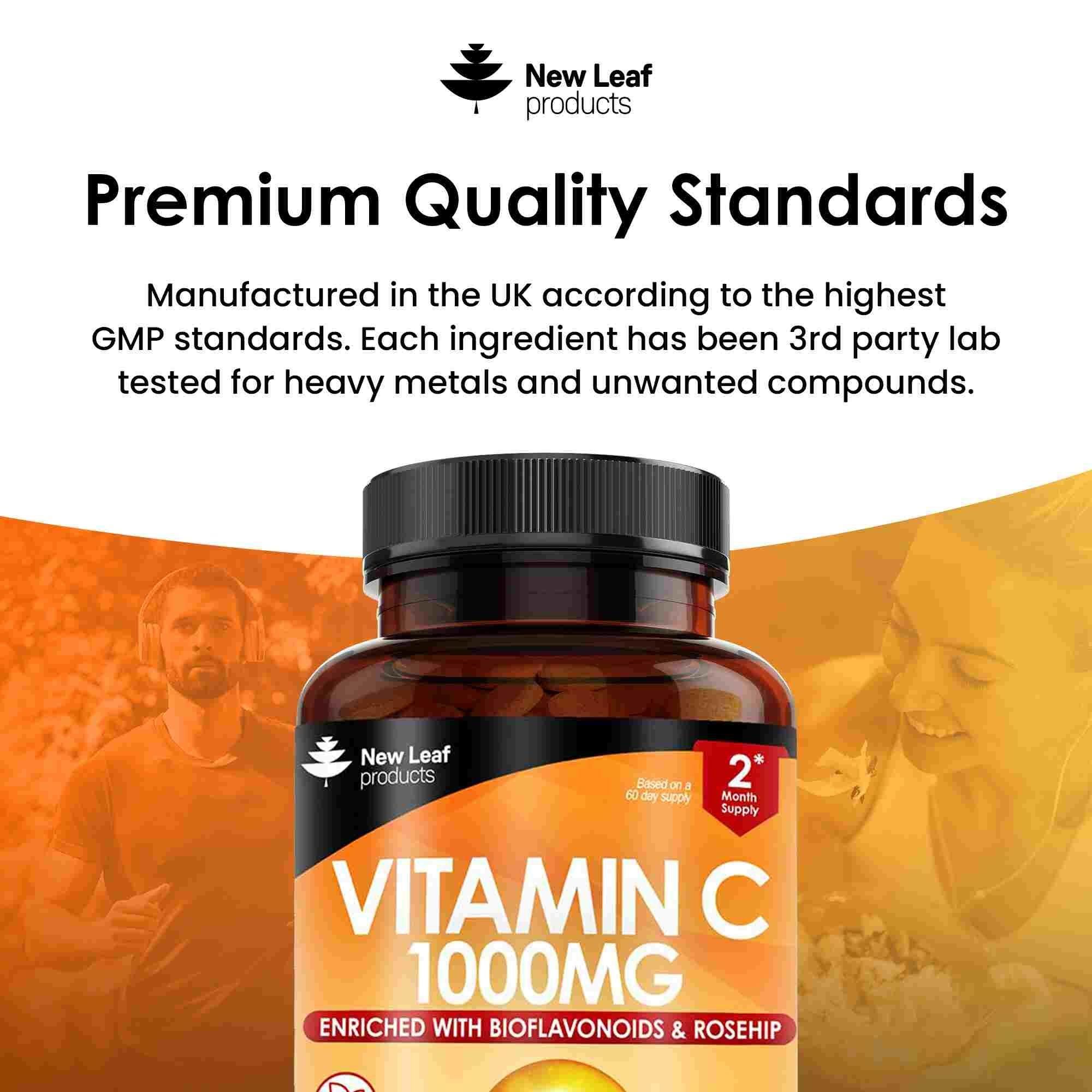 New leaf health New Leaf Vitamin C Tablets 1000mg +Rosehip Bioflavonoids 120 image 5
