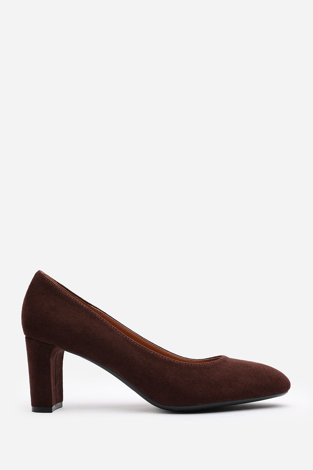 Where's That From 'Nolan' Wide Fit Suede Mid Block Heel Court Shoe With Rounded Toe image 2