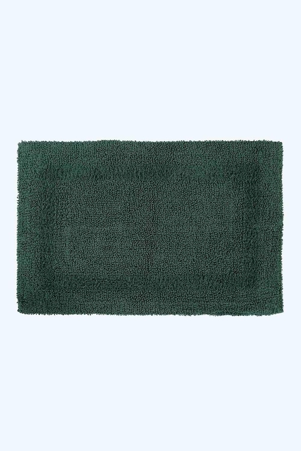 Homescapes Luxury Bath Mat Reversible 100% Cotton 1600GSM, 50 x 80cm, Extra Soft