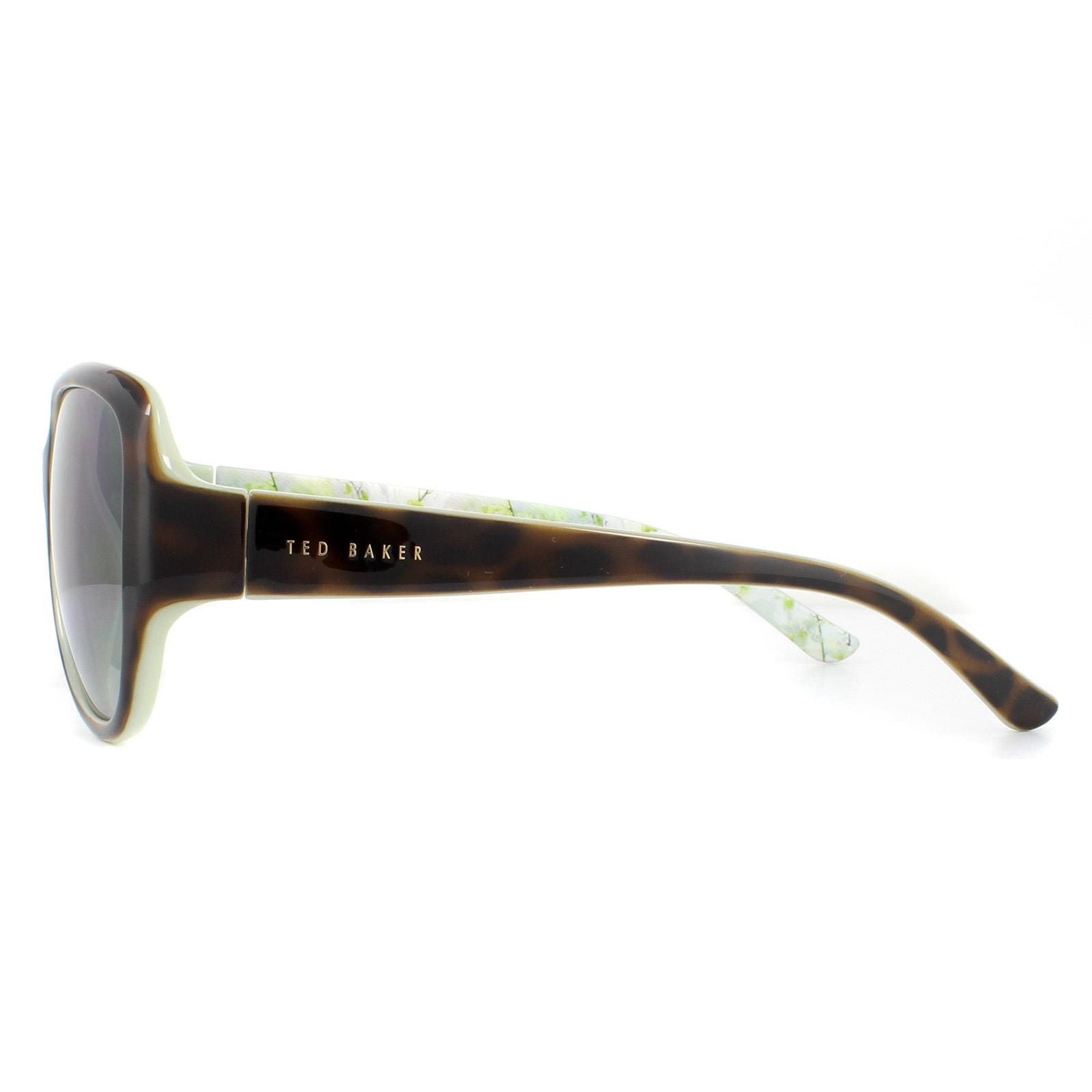 Ted Baker Oval Tortoise Green Grey Gradient Sunglasses image 3
