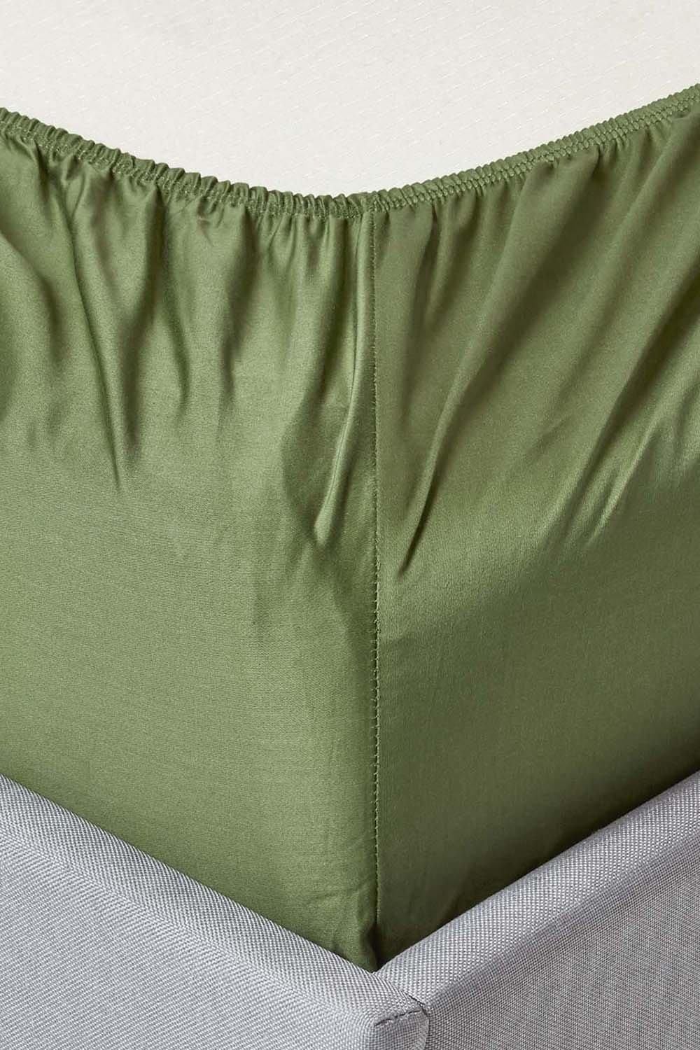 Homescapes Sateen Cotton Fitted Sheet 12 inch 400 Thread Count image 2