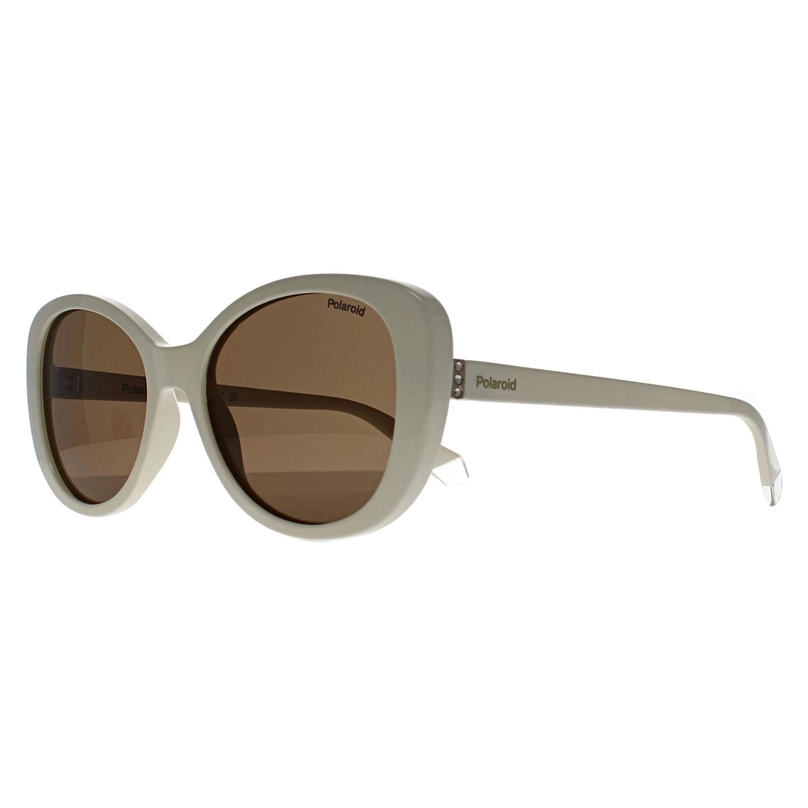 Polaroid Butterfly White Brown Polarized PLD 4154/S/X image 2