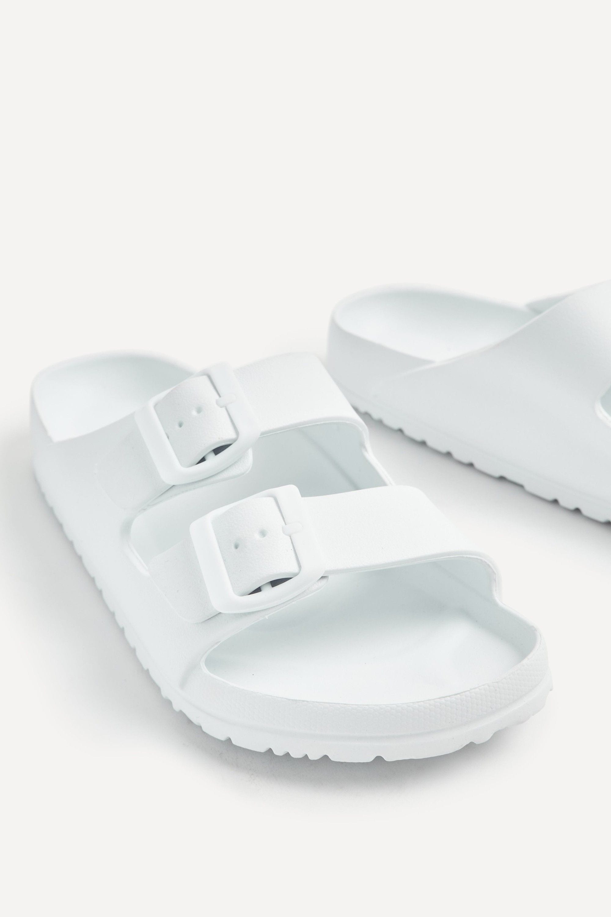 Linzi Candice White Slip On Slider Sandals image 4