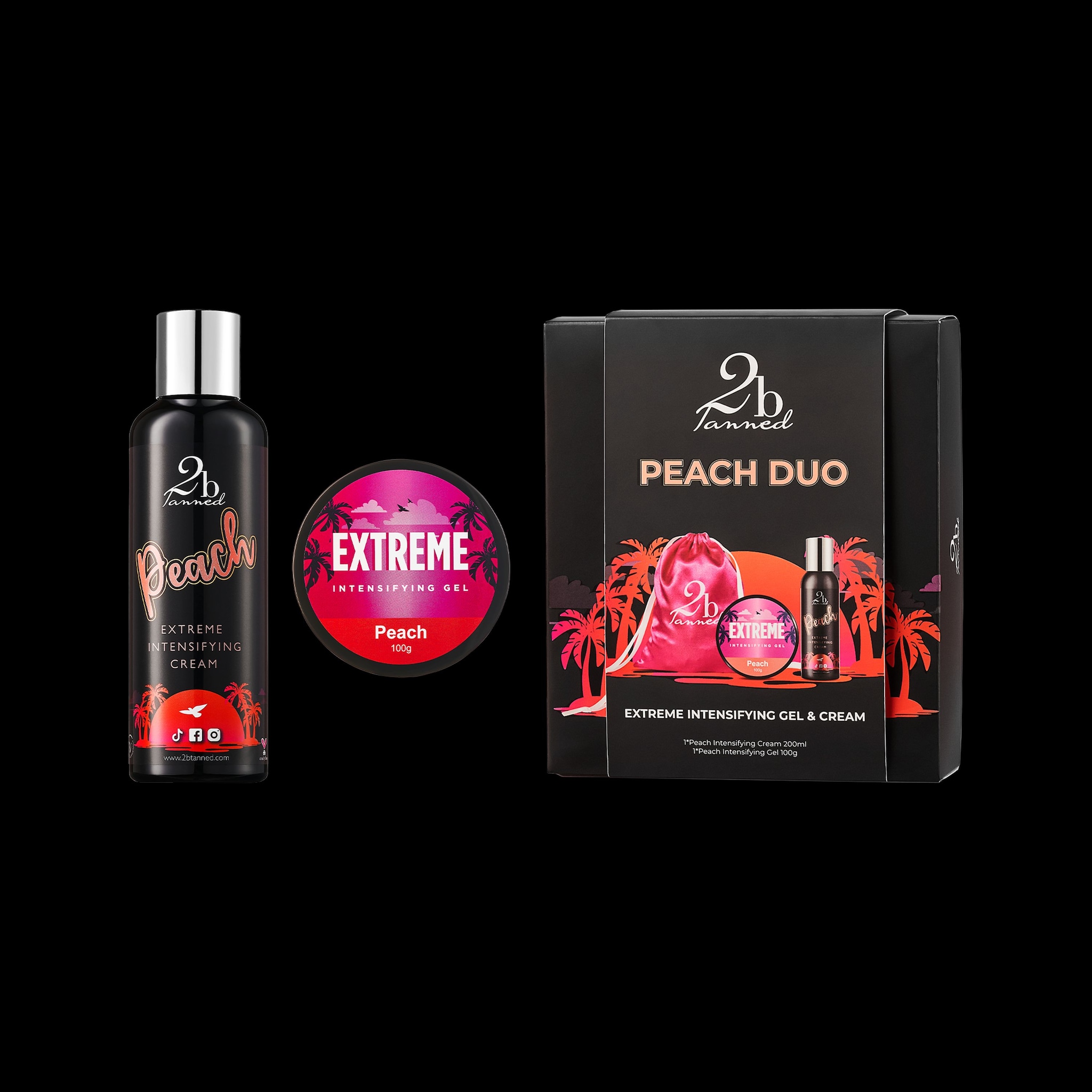 2bTanned Tan Accelerator Peach Duo