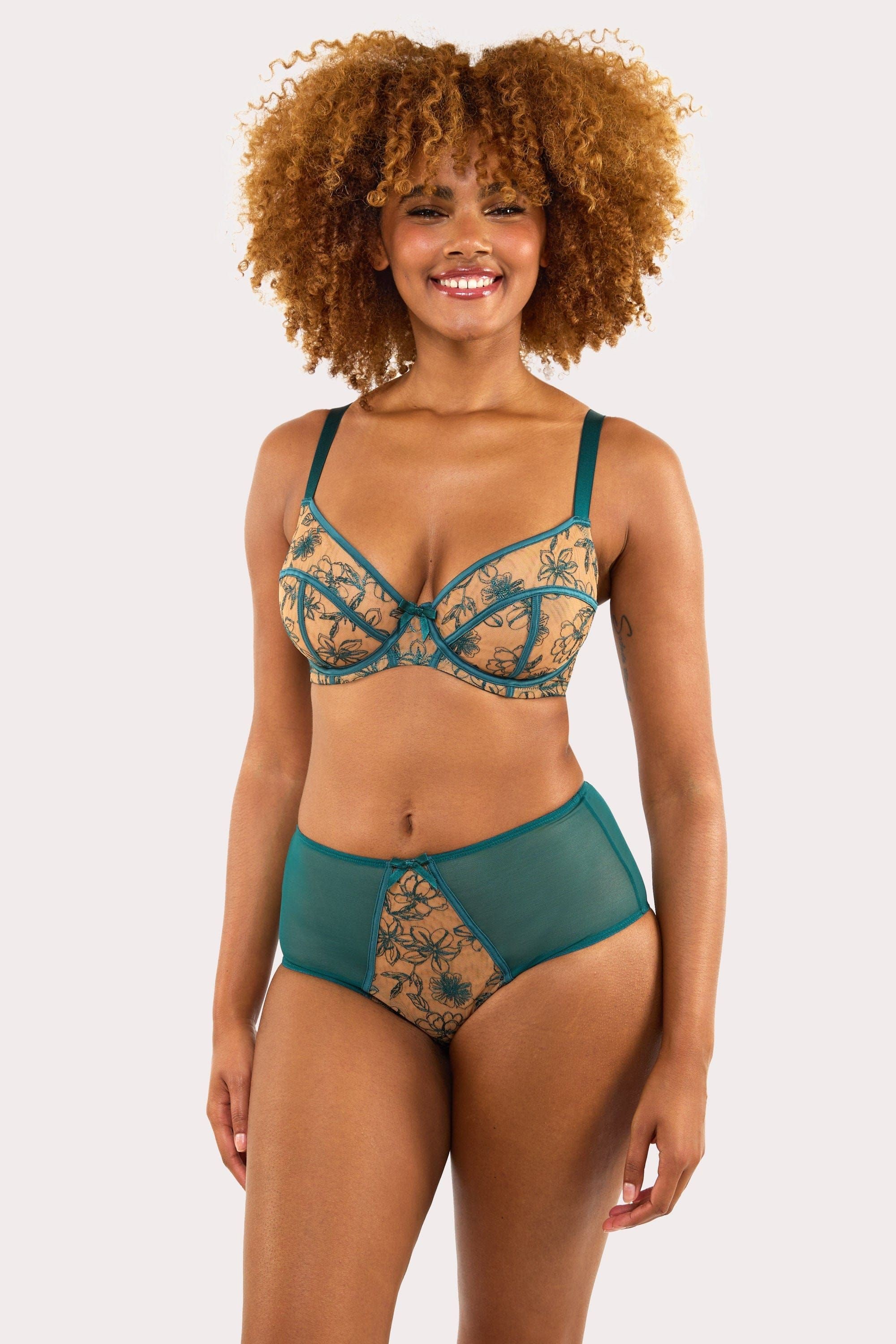 Playful Promises Olivia Contrast Embroidery High Waist Brief image 3