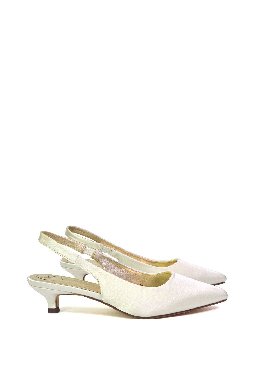 XY London 'Avalone' Pointed Toe Sling Back Kitten Heel Sandals image 2