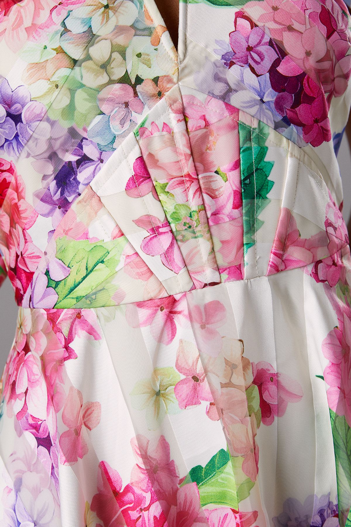 Coast Lisa Tan Printed Organza Bardot Midi Dress Multi image 5