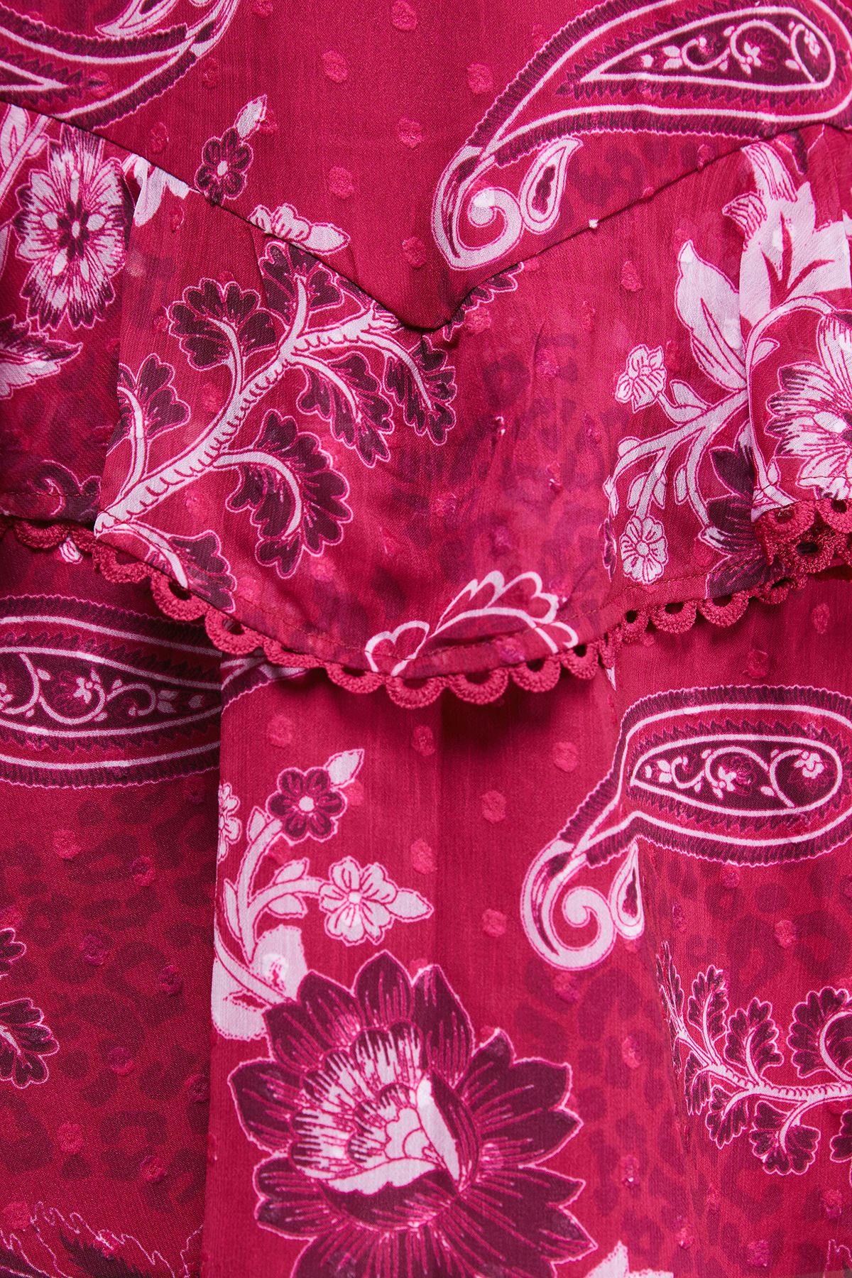 Oasis Ruffle Trim Mini Dress Multi image 4