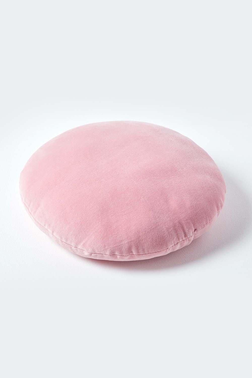 Homescapes Velvet Cushion, 40 cm Round image 3