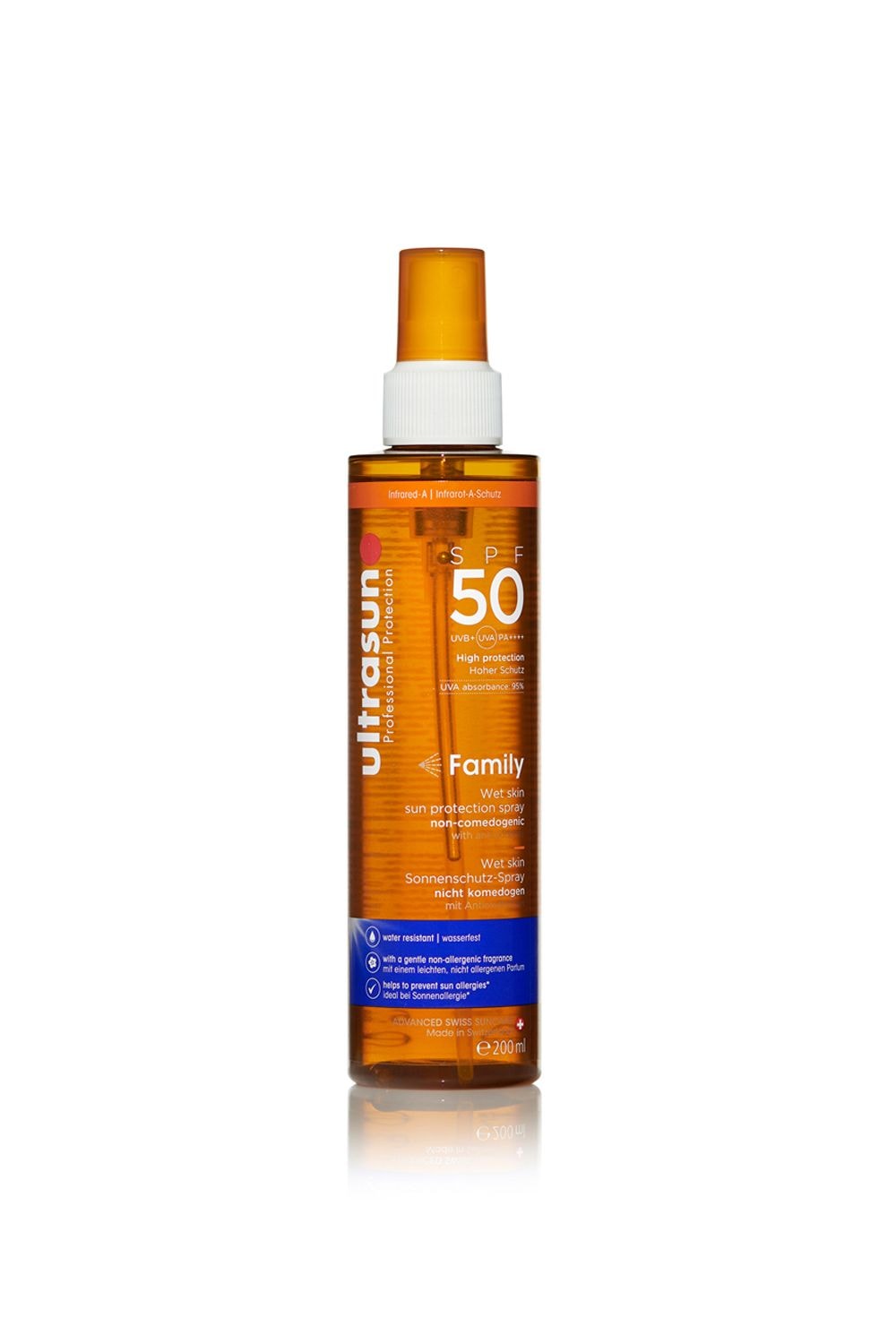 Ultrasun Ultrasun Family Wet Skin Spray SPF50 200ml Multi image 1