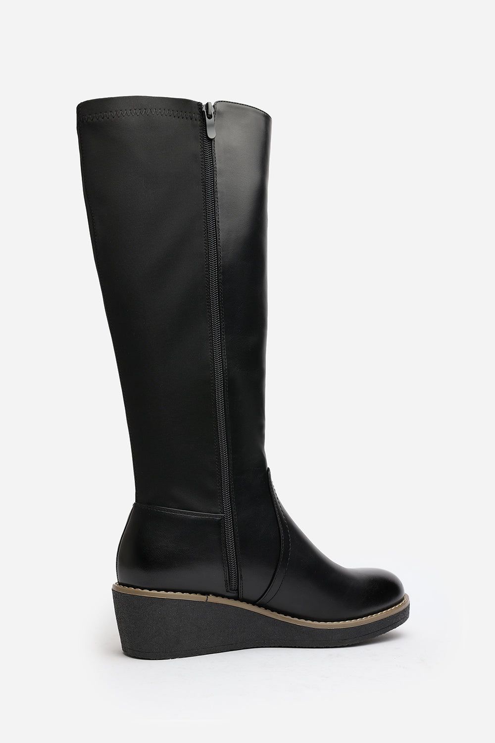 Where's That From 'Livia' Knee High Wedge Boot With Stitch Detail image 5