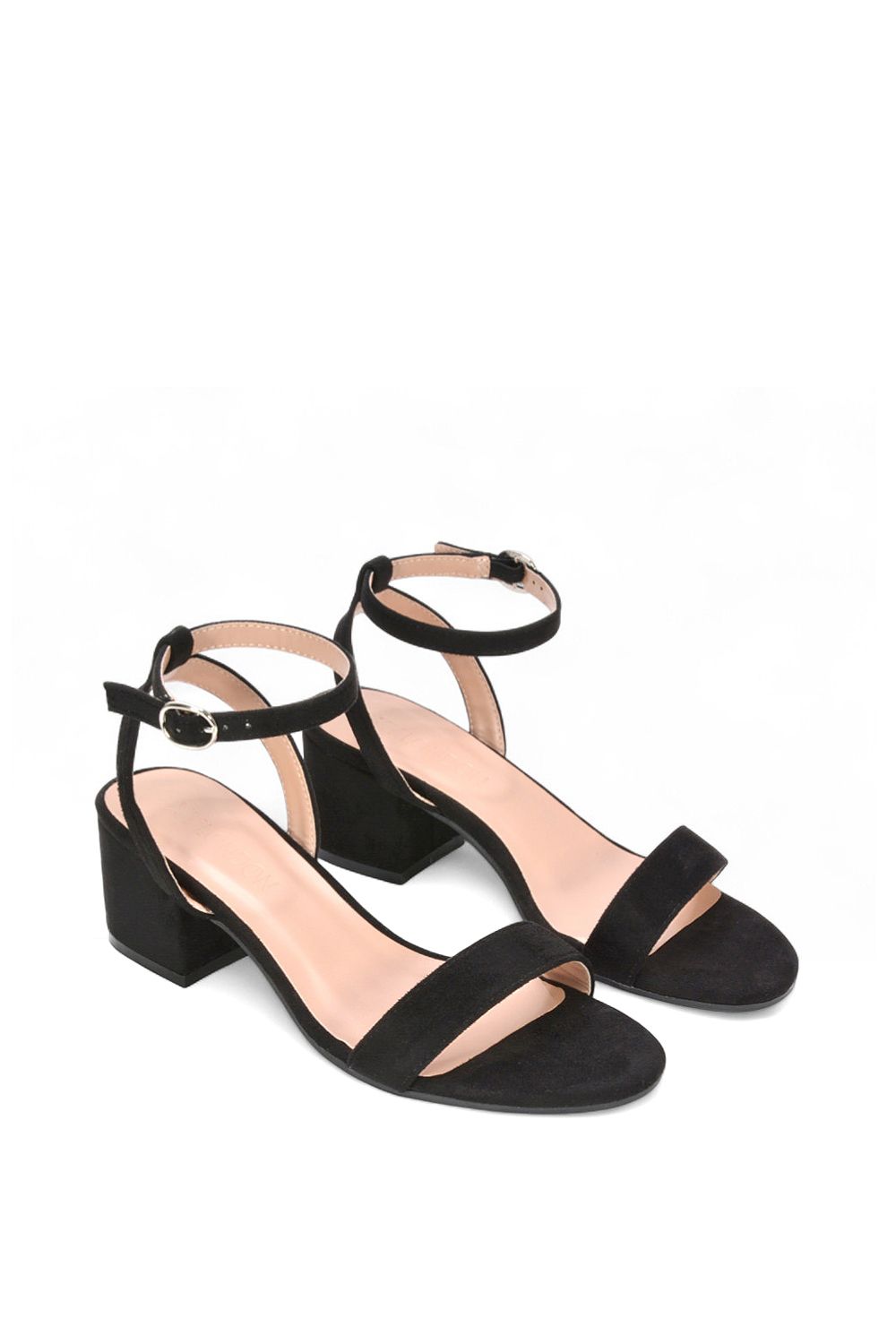 XY London 'Gemma' Low Block Heel Open Toe Strappy Sandal Shoes image 5