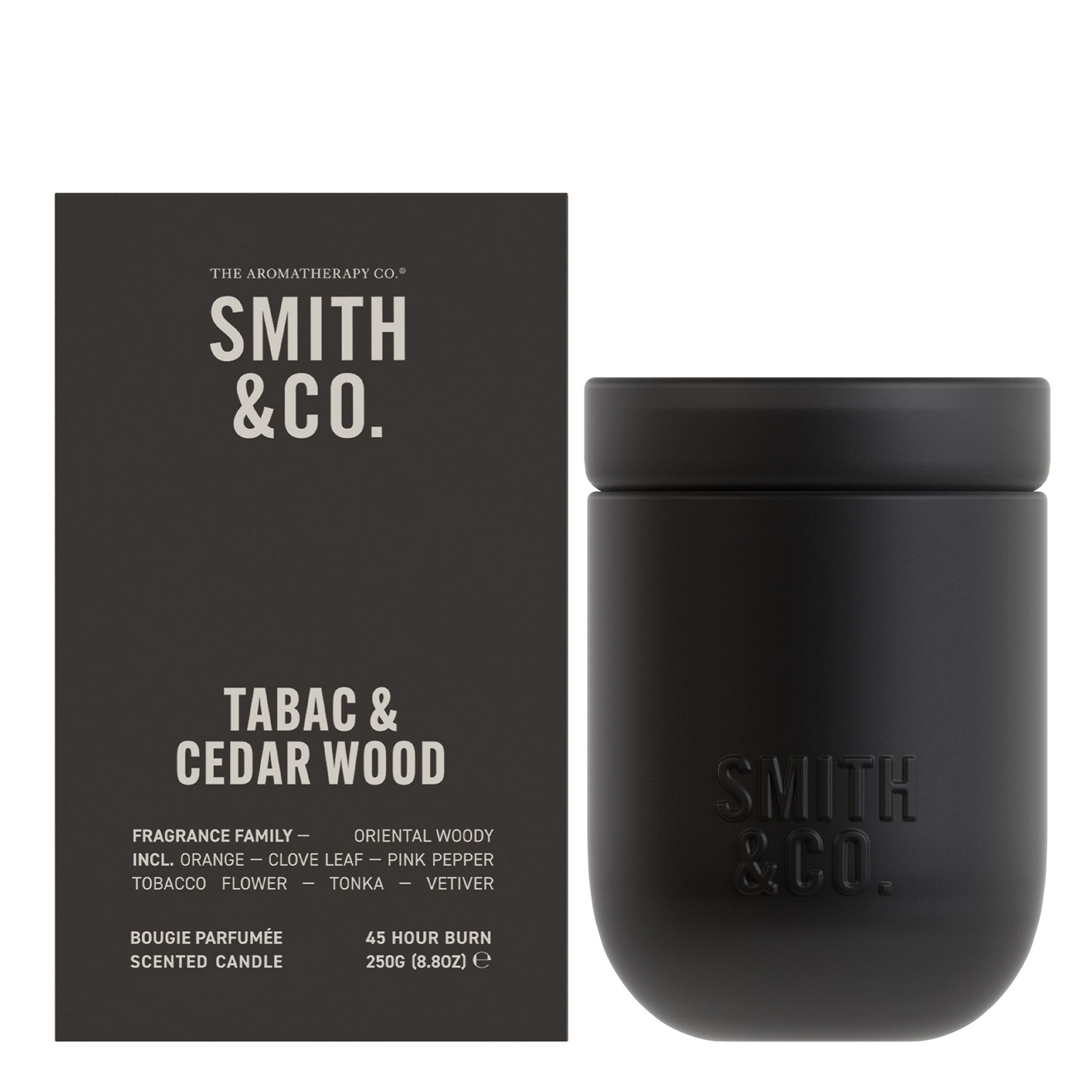The Aromatherapy Company Smith & Co 250g Candle - Tabac & Cedarwood image 5
