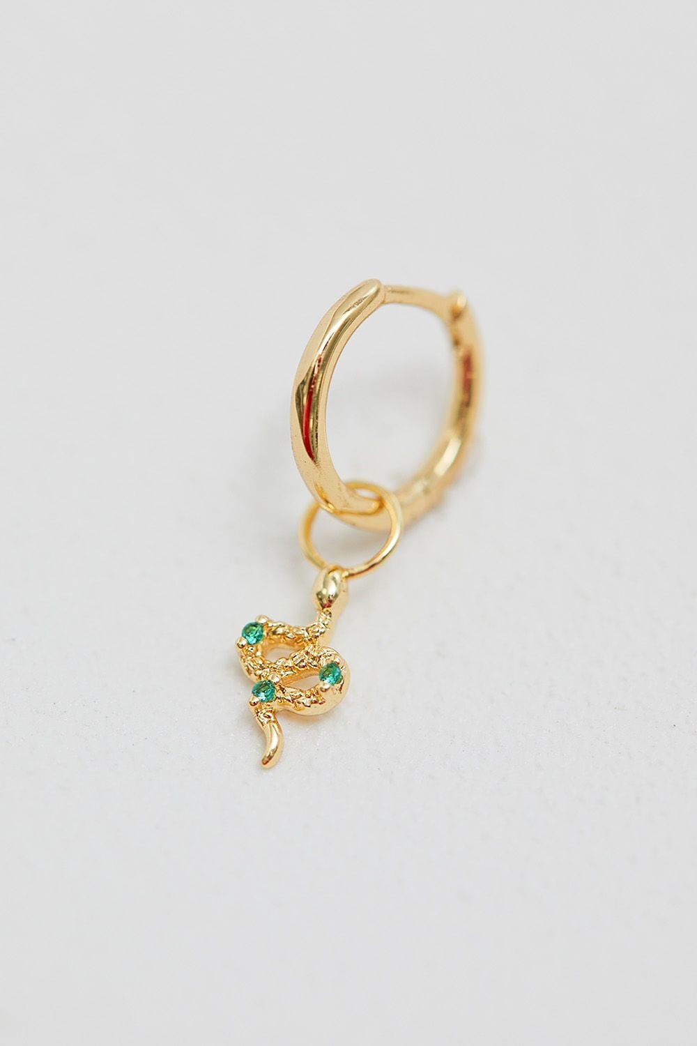 Inicio 14K Real Gold Plated Recycled Brass Serpant Charm Earrings - Gift Pouch image 2