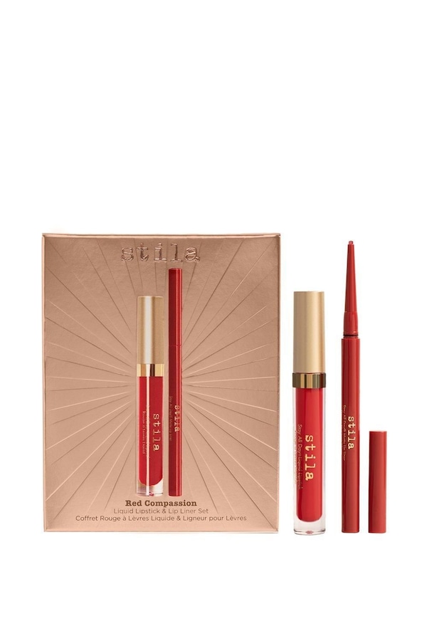 Stila Red Compassion Liquid Lipstick & Lip Liner Set Multi