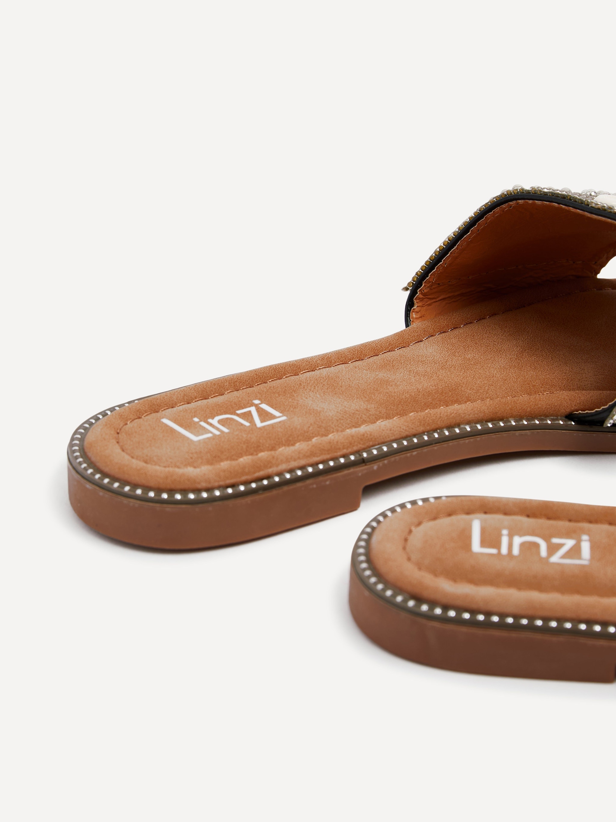 Linzi Seanna Black Embellished Shell Slider image 5